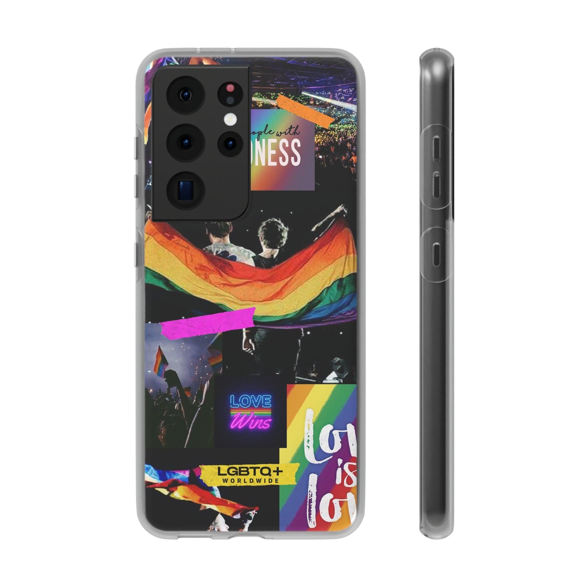 LGBTQWorldwide - ,,KINDNESS" Flexible Handyhülle Accessories, Case, iPhone, iPhone Cases, Phone accessory, Phone Cases, Samsung Cases, silikon, Valentine's Day promotion lgbtq Bekleidung Accessoires unisex Zubehör