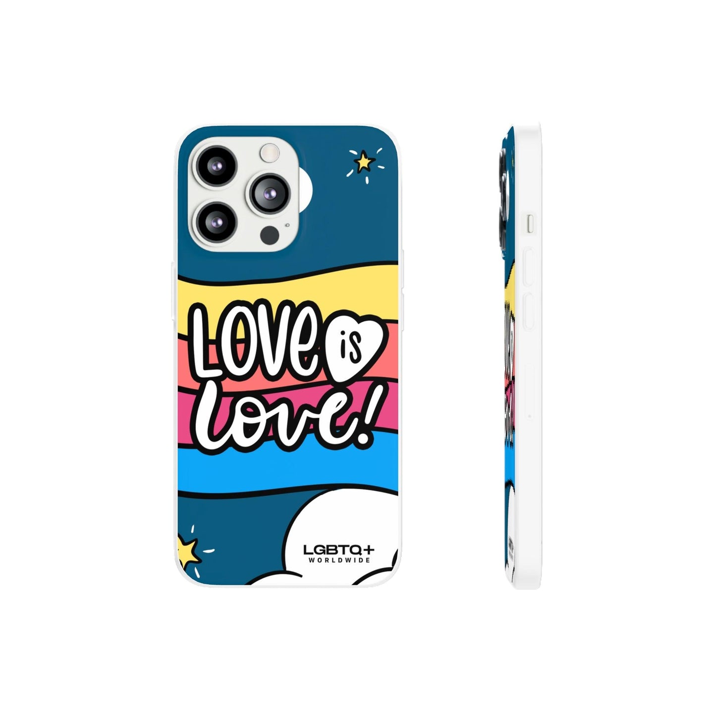 LGBTQWorldwide - ,,LIEBES WOLKE" Flexible Handyhülle Accessories, Case, iPhone, iPhone Cases, Phone accessory, Phone Cases, Samsung Cases, silikon, Valentine's Day promotion lgbtq Bekleidung Accessoires unisex Zubehör