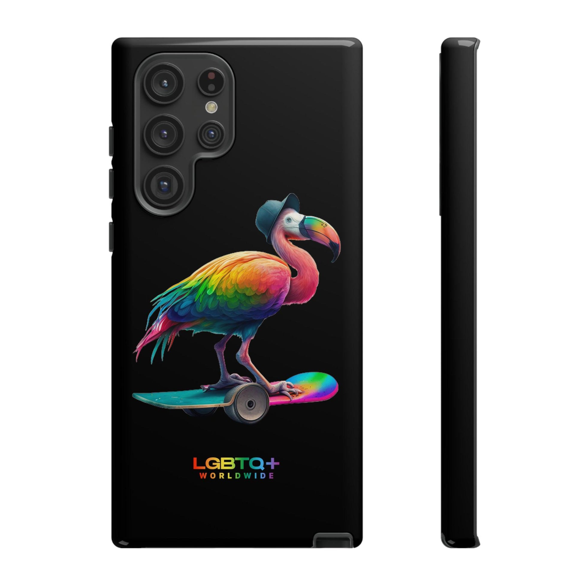 LGBTQWorldwide - ,,FLAMINGO" Doppelgehäuse Handyhülle Accessories, Glossy, iPhone Cases, Matte, Phone accessory, Phone Cases, Samsung Cases, tough, Valentine's Day Picks lgbtq Bekleidung Accessoires unisex Zubehör