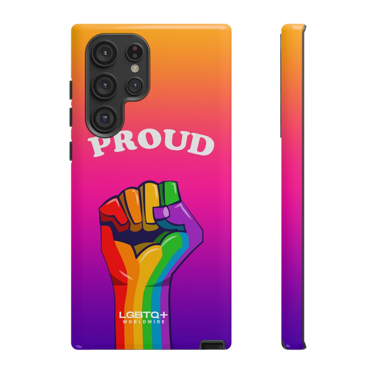 LGBTQWorldwide - ,,GLÜCKLICH" Doppelgehäuse Handyhülle Accessories, Glossy, iPhone Cases, Matte, Phone accessory, Phone Cases, Samsung Cases, Thermo, Valentine's Day Picks lgbtq Bekleidung Accessoires unisex Zubehör