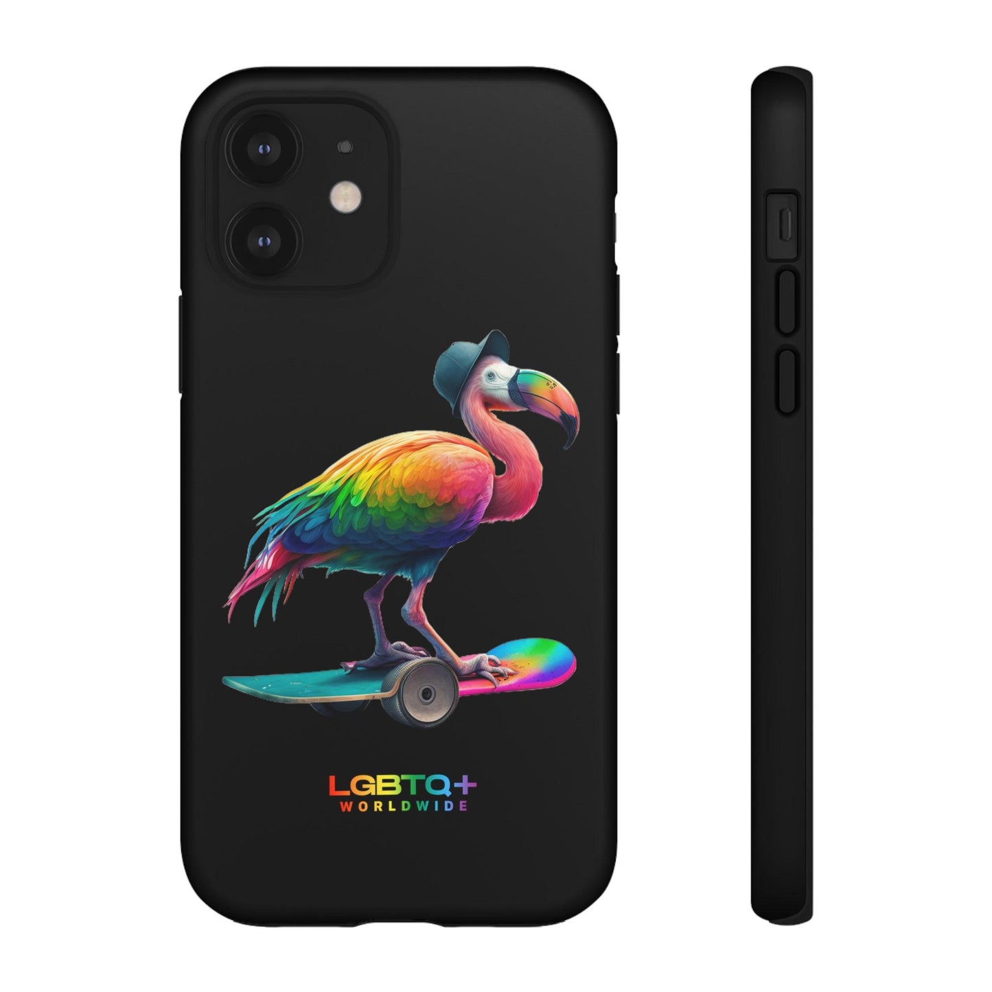 LGBTQWorldwide - ,,FLAMINGO" Doppelgehäuse Handyhülle Accessories, Glossy, iPhone Cases, Matte, Phone accessory, Phone Cases, Samsung Cases, tough, Valentine's Day Picks lgbtq Bekleidung Accessoires unisex Zubehör