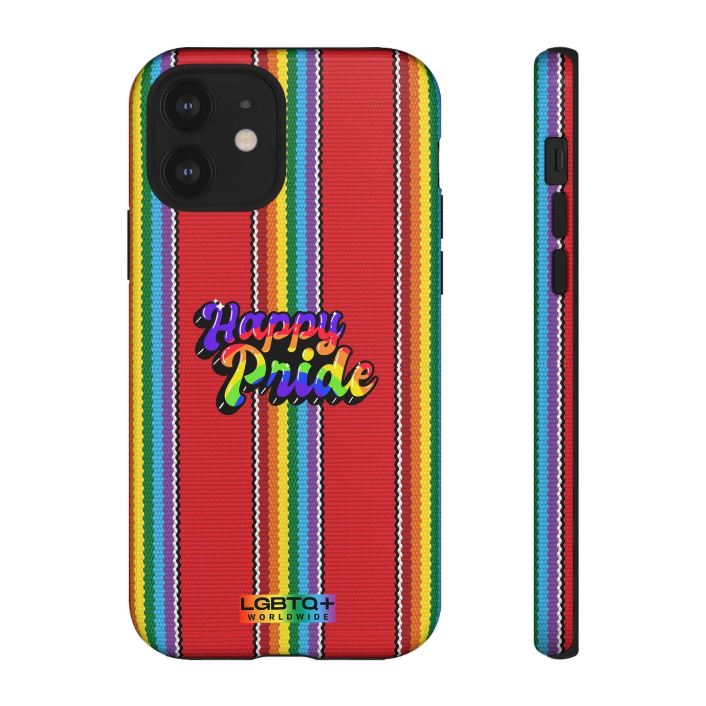 LGBTQWorldwide - ,,HAPPY PRIDE" Doppelgehäuse Handyhülle Accessories, Glossy, iPhone Cases, Matte, Phone accessory, Phone Cases, Samsung Cases, Thermo, Valentine's Day Picks lgbtq Bekleidung Accessoires unisex Zubehör