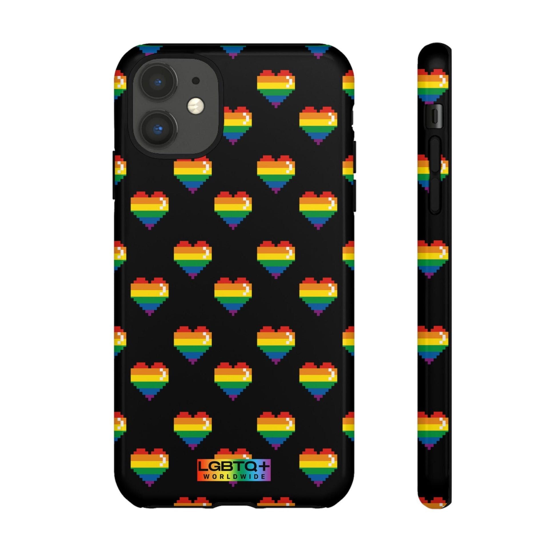 LGBTQWorldwide - ,,COMIC HERZEN" Doppelgehäuse Handyhülle Accessories, Glossy, iPhone Cases, Matte, Phone accessory, Phone Cases, Samsung Cases, Thermo, Valentine's Day Picks lgbtq Bekleidung Accessoires unisex Zubehör