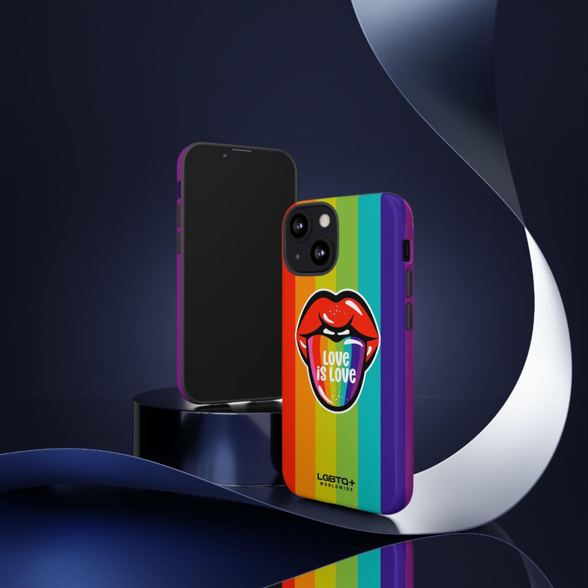 LGBTQWorldwide - ,,LIEBES ZUNGE" Doppelgehäuse Handyhülle Accessories, Glossy, iPhone Cases, Matte, Phone accessory, Phone Cases, Samsung Cases, Thermo, Valentine's Day Picks lgbtq Bekleidung Accessoires unisex Zubehör