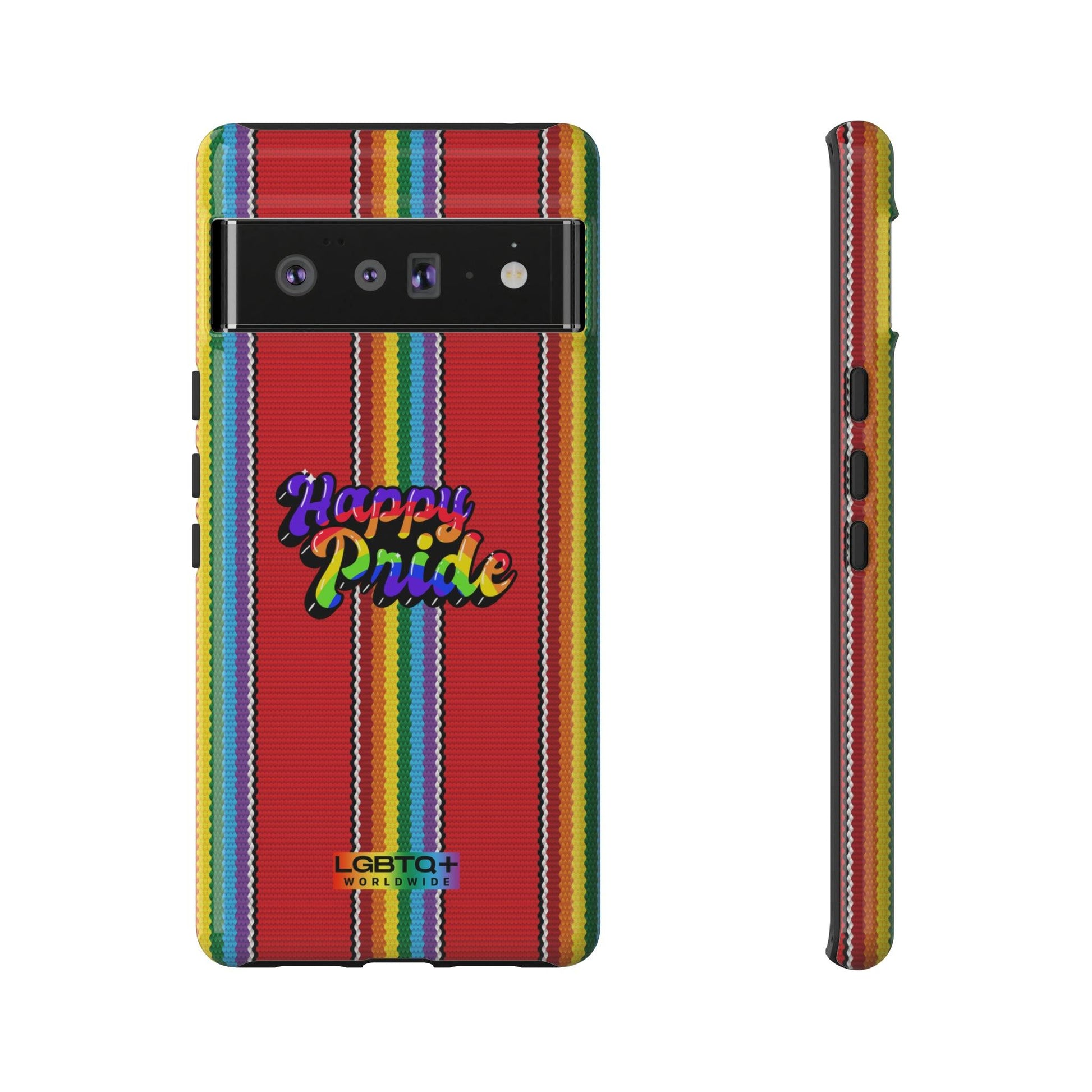 LGBTQWorldwide - ,,HAPPY PRIDE" Doppelgehäuse Handyhülle Accessories, Glossy, iPhone Cases, Matte, Phone accessory, Phone Cases, Samsung Cases, Thermo, Valentine's Day Picks lgbtq Bekleidung Accessoires unisex Zubehör