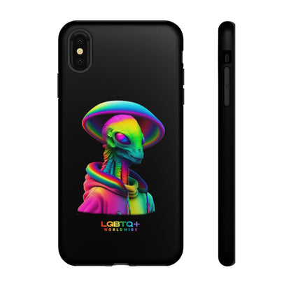 LGBTQWorldwide - ,,GLÜCKLICHES ALIEN" Doppelgehäuse Handyhülle Accessories, Glossy, iPhone Cases, Matte, Phone accessory, Phone Cases, Samsung Cases, tough, Valentine's Day Picks lgbtq Bekleidung Accessoires unisex Zubehör