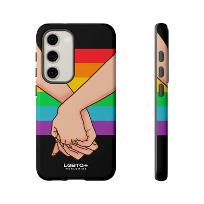 LGBTQWorldwide - ,,TOGETHER PRIDE" Doppelgehäuse Handyhülle Accessories, Glossy, iPhone Cases, Matte, Phone accessory, Phone Cases, Samsung Cases, Thermo, Valentine's Day Picks lgbtq Bekleidung Accessoires unisex Zubehör