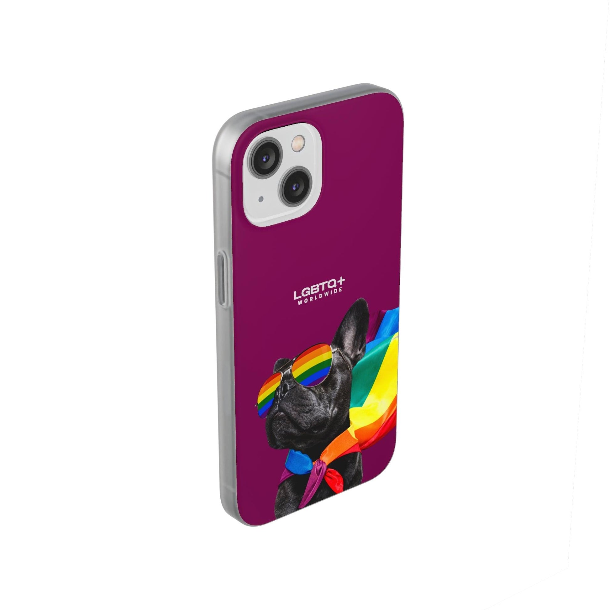 LGBTQWorldwide - ,,GLÜCKLICHER HUND" Flexible Handyhülle Accessories, Case, iPhone, iPhone Cases, Phone accessory, Phone Cases, Samsung Cases, silikon, Valentine's Day promotion lgbtq Bekleidung Accessoires unisex Zubehör