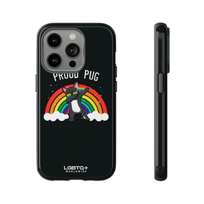 LGBTQWorldwide - ,,PROUD PUG" Doppelgehäuse Handyhülle Accessories, Glossy, iPhone Cases, Matte, Phone accessory, Phone Cases, Samsung Cases, Thermo, Valentine's Day Picks lgbtq Bekleidung Accessoires unisex Zubehör