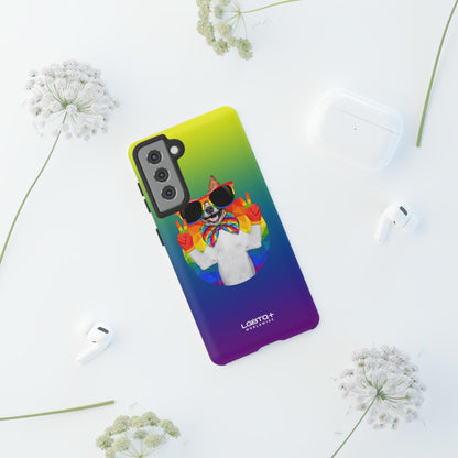 LGBTQWorldwide - ,,GLÜCKLICHER HUND" Doppelgehäuse Handyhülle Accessories, Glossy, iPhone Cases, Matte, Phone accessory, Phone Cases, Samsung Cases, Thermo, Valentine's Day Picks lgbtq Bekleidung Accessoires unisex Zubehör