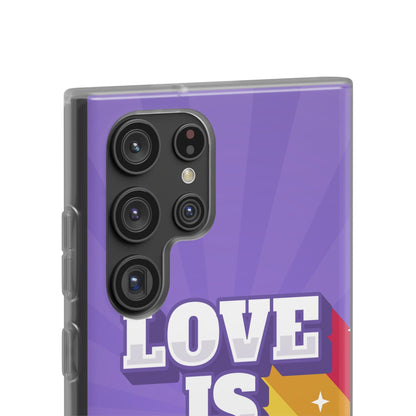 LGBTQWorldwide - ,,LOVE IS LOVE" Flexible Handyhülle Accessories, Case, iPhone, iPhone Cases, Phone accessory, Phone Cases, Samsung Cases, silikon, Valentine's Day promotion lgbtq Bekleidung Accessoires unisex Zubehör