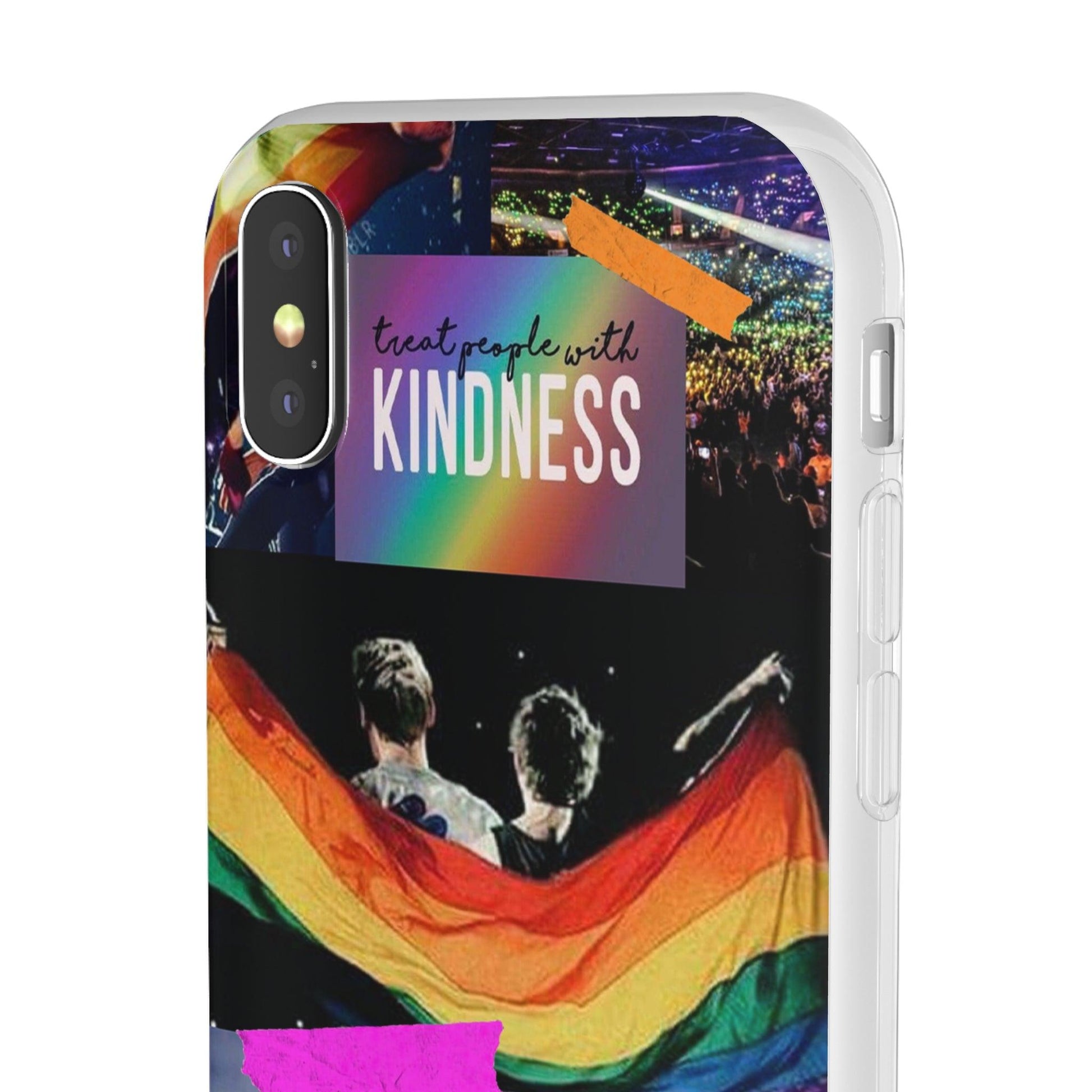 LGBTQWorldwide - ,,KINDNESS" Flexible Handyhülle Accessories, Case, iPhone, iPhone Cases, Phone accessory, Phone Cases, Samsung Cases, silikon, Valentine's Day promotion lgbtq Bekleidung Accessoires unisex Zubehör