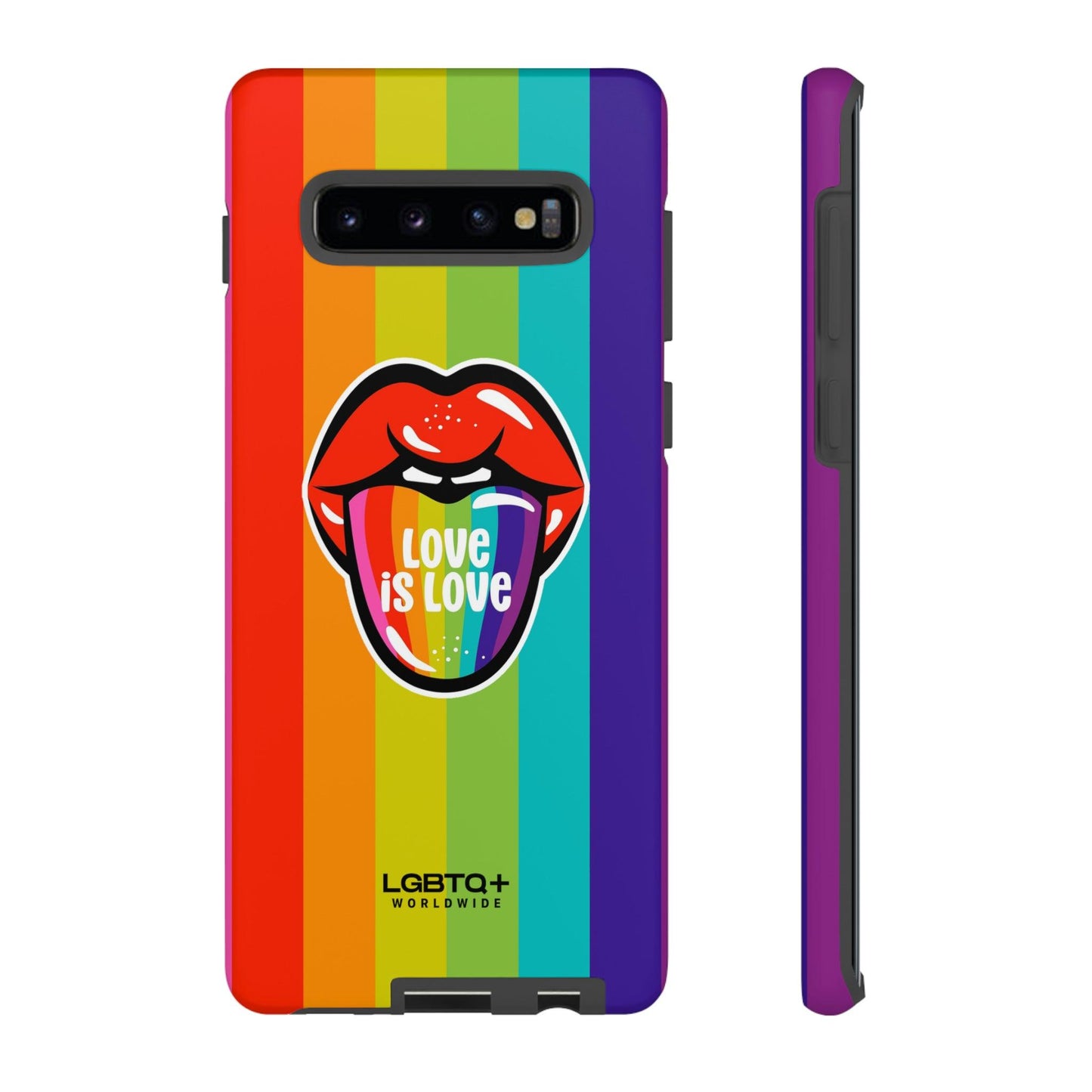 LGBTQWorldwide - ,,LIEBES ZUNGE" Doppelgehäuse Handyhülle Accessories, Glossy, iPhone Cases, Matte, Phone accessory, Phone Cases, Samsung Cases, Thermo, Valentine's Day Picks lgbtq Bekleidung Accessoires unisex Zubehör