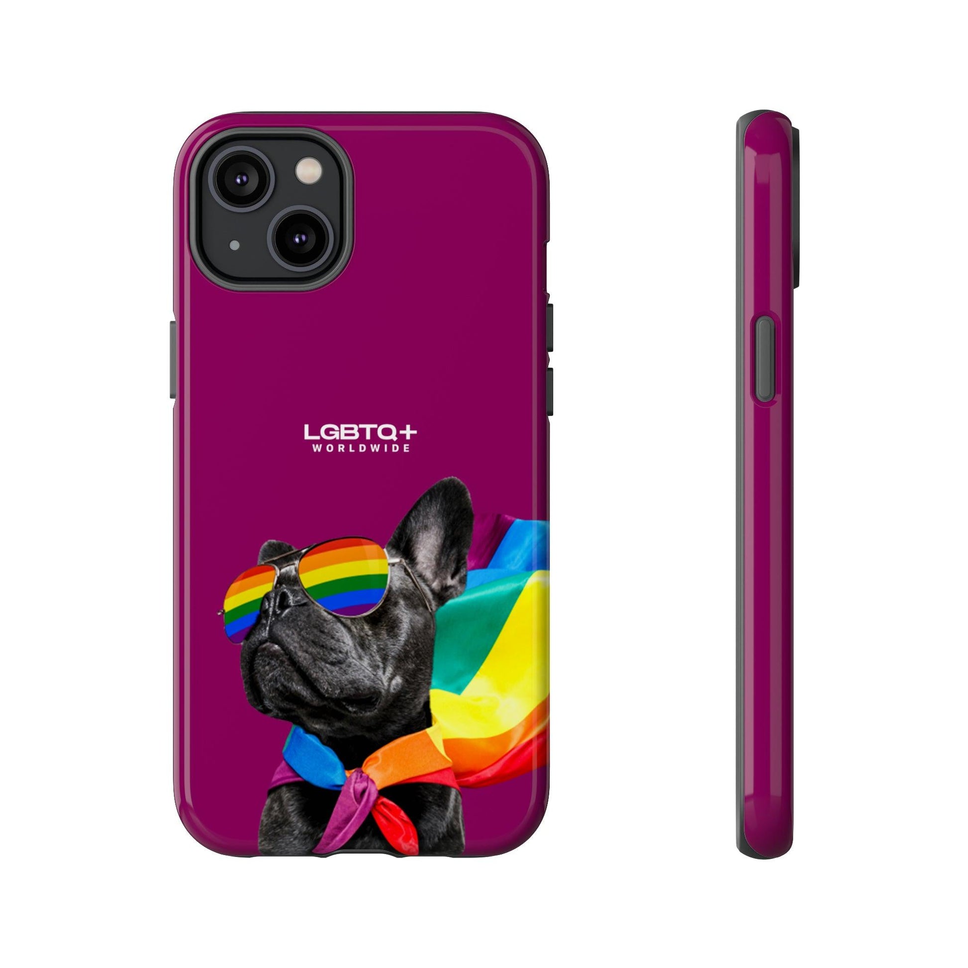 LGBTQWorldwide - ,,GLÜCKLICHER HUND" Doppelgehäuse Handyhülle Accessories, Glossy, iPhone Cases, Matte, Phone accessory, Phone Cases, Samsung Cases, Thermo, Valentine's Day Picks lgbtq Bekleidung Accessoires unisex Zubehör