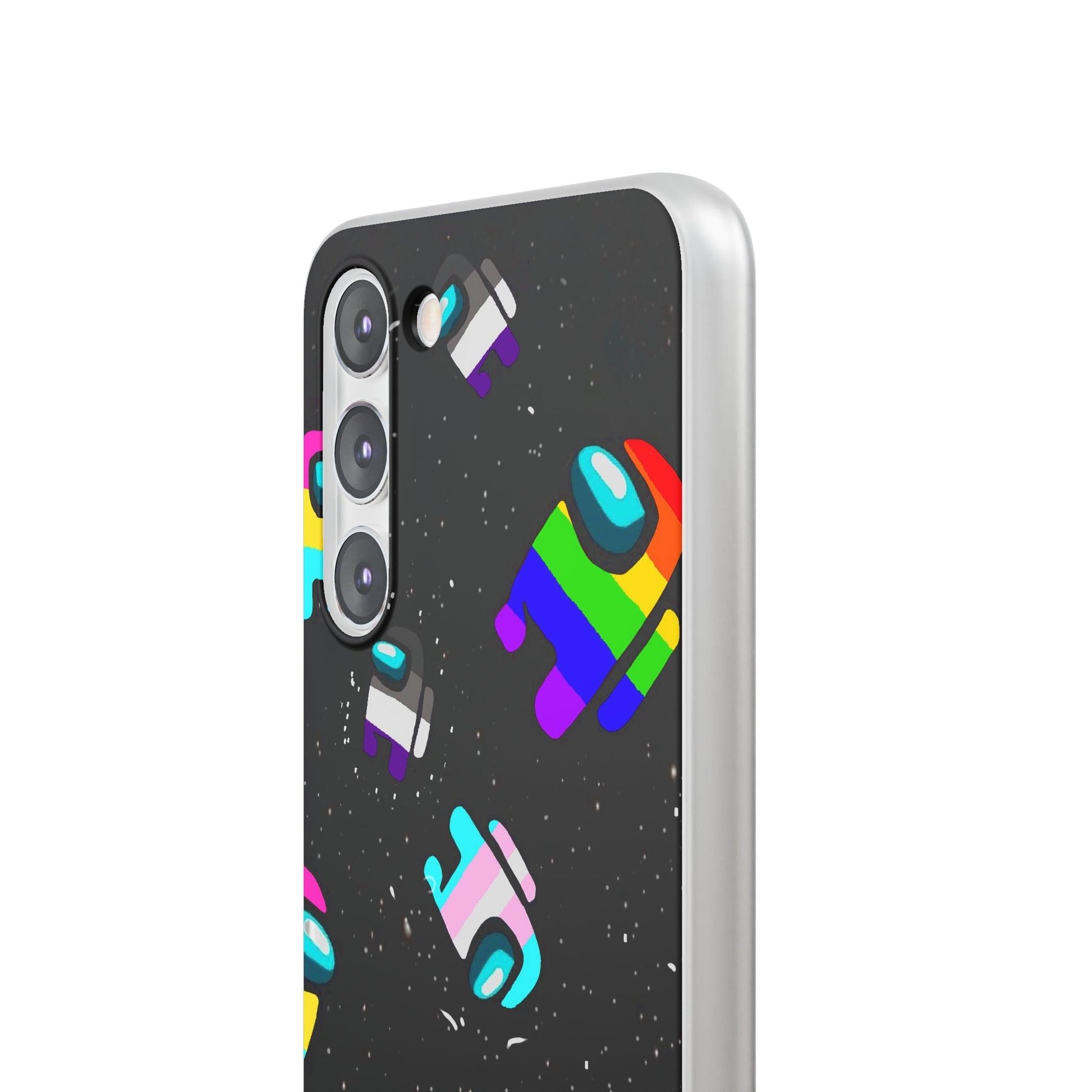 LGBTQWorldwide - ,,IMPOSTER" Flexible Handyhülle Accessories, Case, iPhone, iPhone Cases, Phone accessory, Phone Cases, Samsung Cases, silikon, Valentine's Day promotion lgbtq Bekleidung Accessoires unisex Zubehör