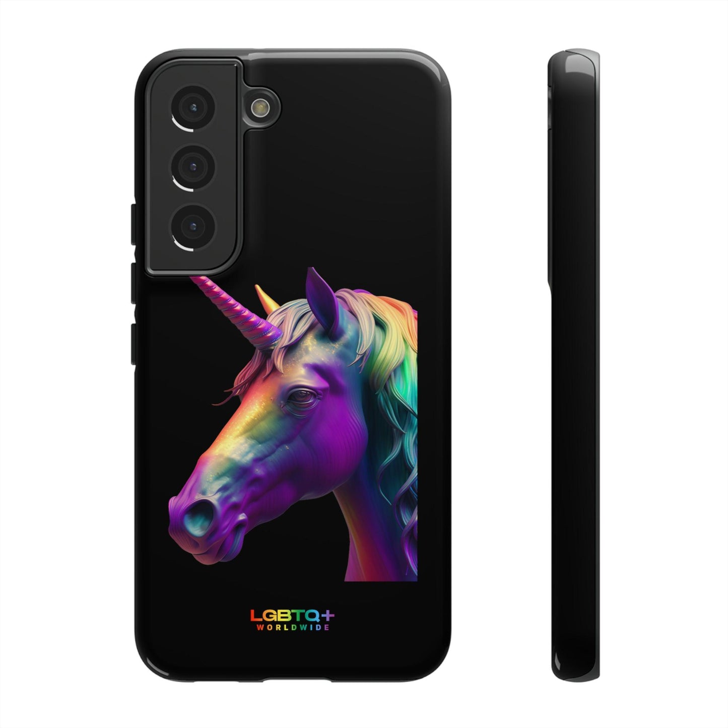 LGBTQWorldwide - ,,REGENBOGEN EINHORN" Doppelgehäuse Handyhülle Accessories, Glossy, iPhone Cases, Matte, Phone accessory, Phone Cases, Samsung Cases, tough, Valentine's Day Picks lgbtq Bekleidung Accessoires unisex Zubehör