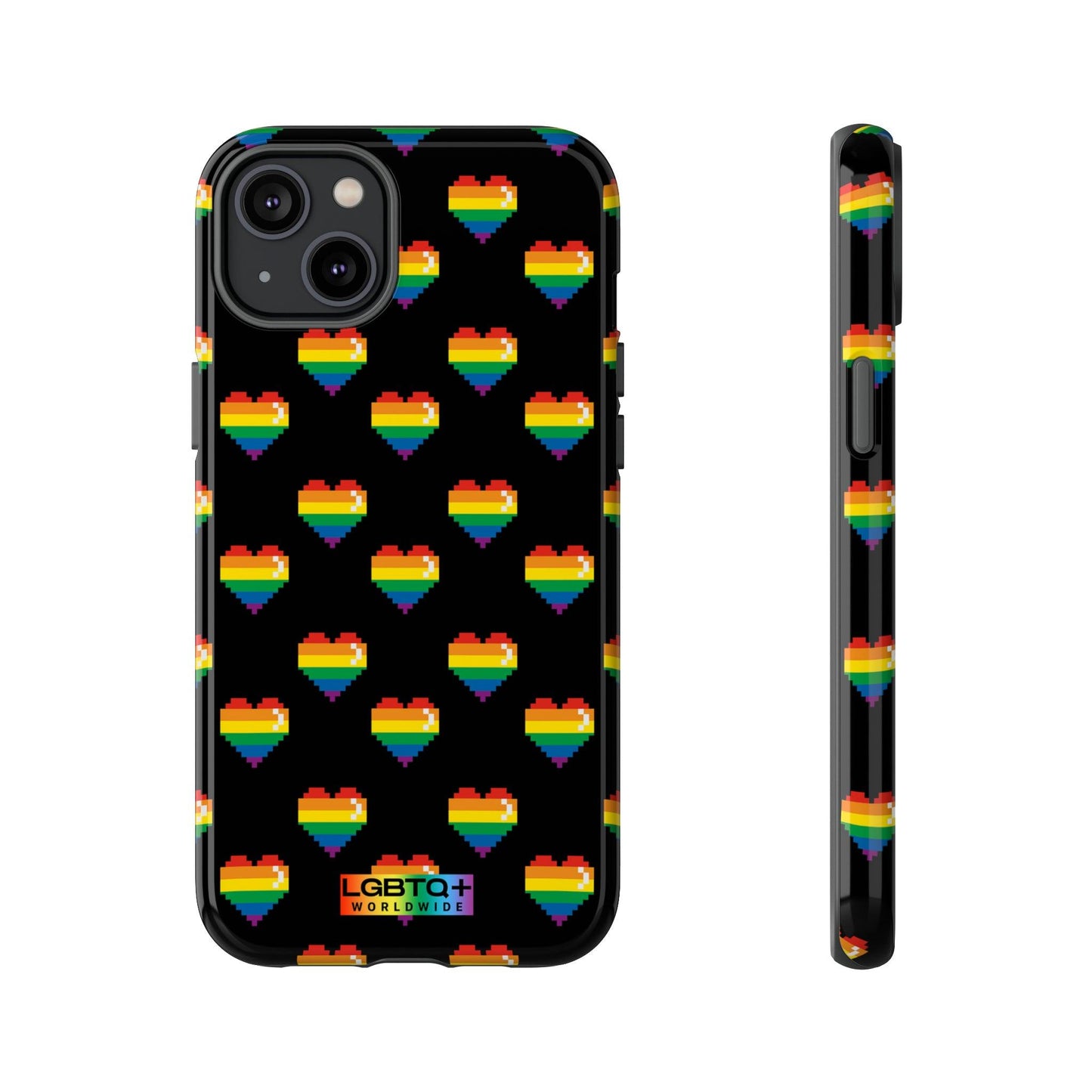 LGBTQWorldwide - ,,COMIC HERZEN" Doppelgehäuse Handyhülle Accessories, Glossy, iPhone Cases, Matte, Phone accessory, Phone Cases, Samsung Cases, Thermo, Valentine's Day Picks lgbtq Bekleidung Accessoires unisex Zubehör