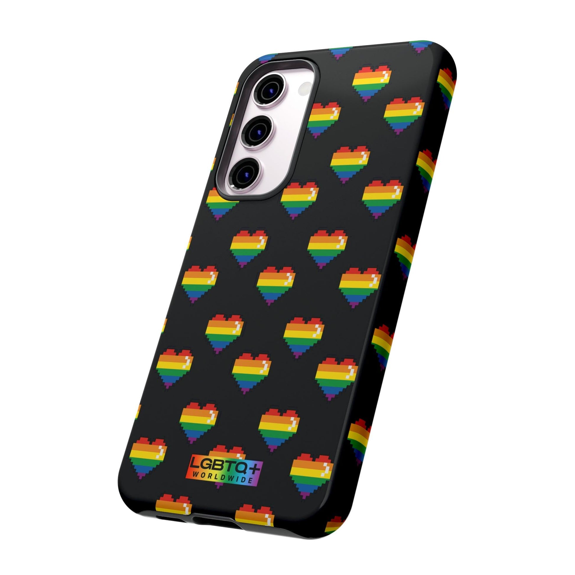 LGBTQWorldwide - ,,COMIC HERZEN" Doppelgehäuse Handyhülle Accessories, Glossy, iPhone Cases, Matte, Phone accessory, Phone Cases, Samsung Cases, Thermo, Valentine's Day Picks lgbtq Bekleidung Accessoires unisex Zubehör