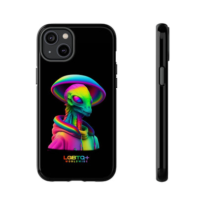 LGBTQWorldwide - ,,GLÜCKLICHES ALIEN" Doppelgehäuse Handyhülle Accessories, Glossy, iPhone Cases, Matte, Phone accessory, Phone Cases, Samsung Cases, tough, Valentine's Day Picks lgbtq Bekleidung Accessoires unisex Zubehör