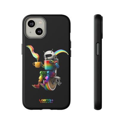 LGBTQWorldwide - ,,LUSTIGER ROBOTER" Doppelgehäuse Handyhülle Accessories, Glossy, iPhone Cases, Matte, Phone accessory, Phone Cases, Samsung Cases, tough, Valentine's Day Picks lgbtq Bekleidung Accessoires unisex Zubehör