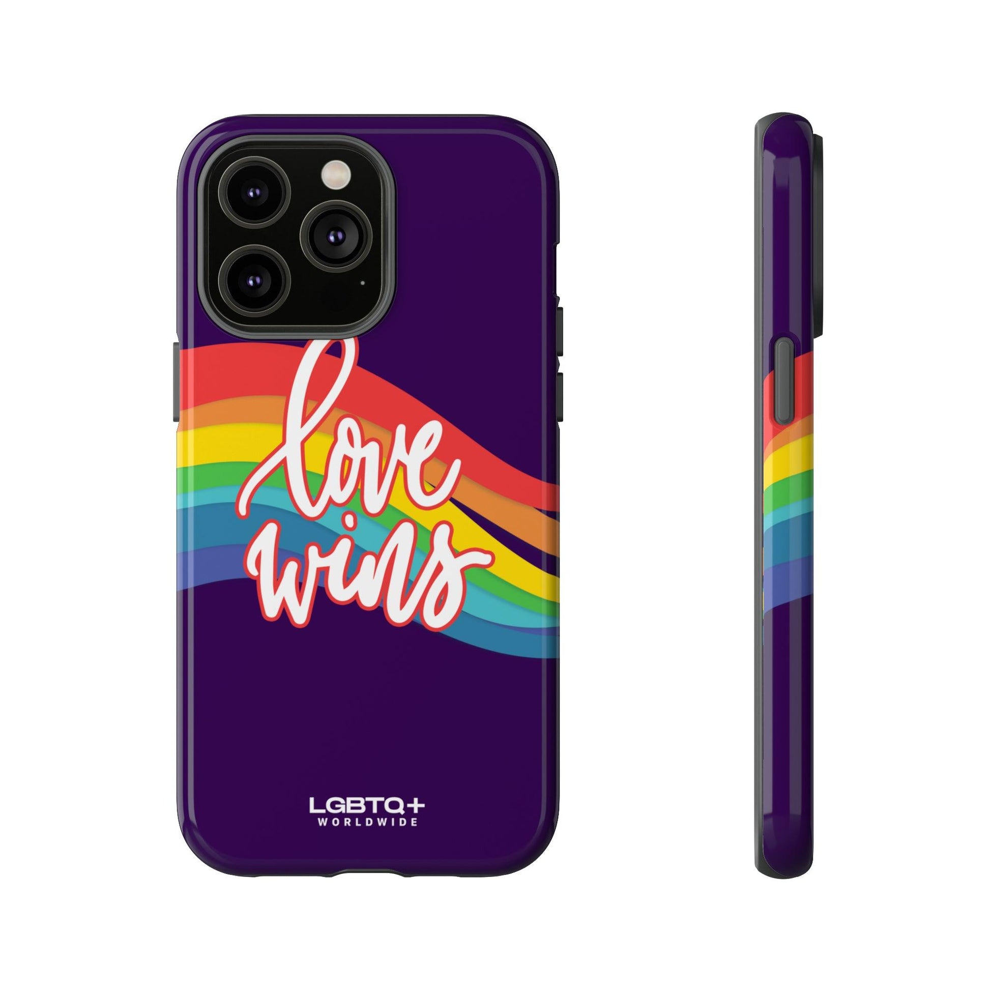 LGBTQWorldwide - ,,LIEBE GEWINNT" Doppelgehäuse Handyhülle Accessories, Glossy, iPhone Cases, Matte, Phone accessory, Phone Cases, Samsung Cases, Thermo, Valentine's Day Picks lgbtq Bekleidung Accessoires unisex Zubehör