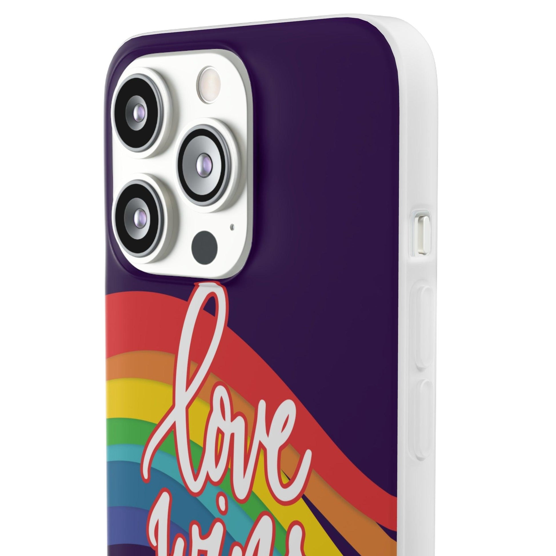 LGBTQWorldwide - ,,LIEBE GEWINNT" Flexible Handyhülle Accessories, Case, iPhone, iPhone Cases, Phone accessory, Phone Cases, Samsung Cases, silikon, Valentine's Day promotion lgbtq Bekleidung Accessoires unisex Zubehör