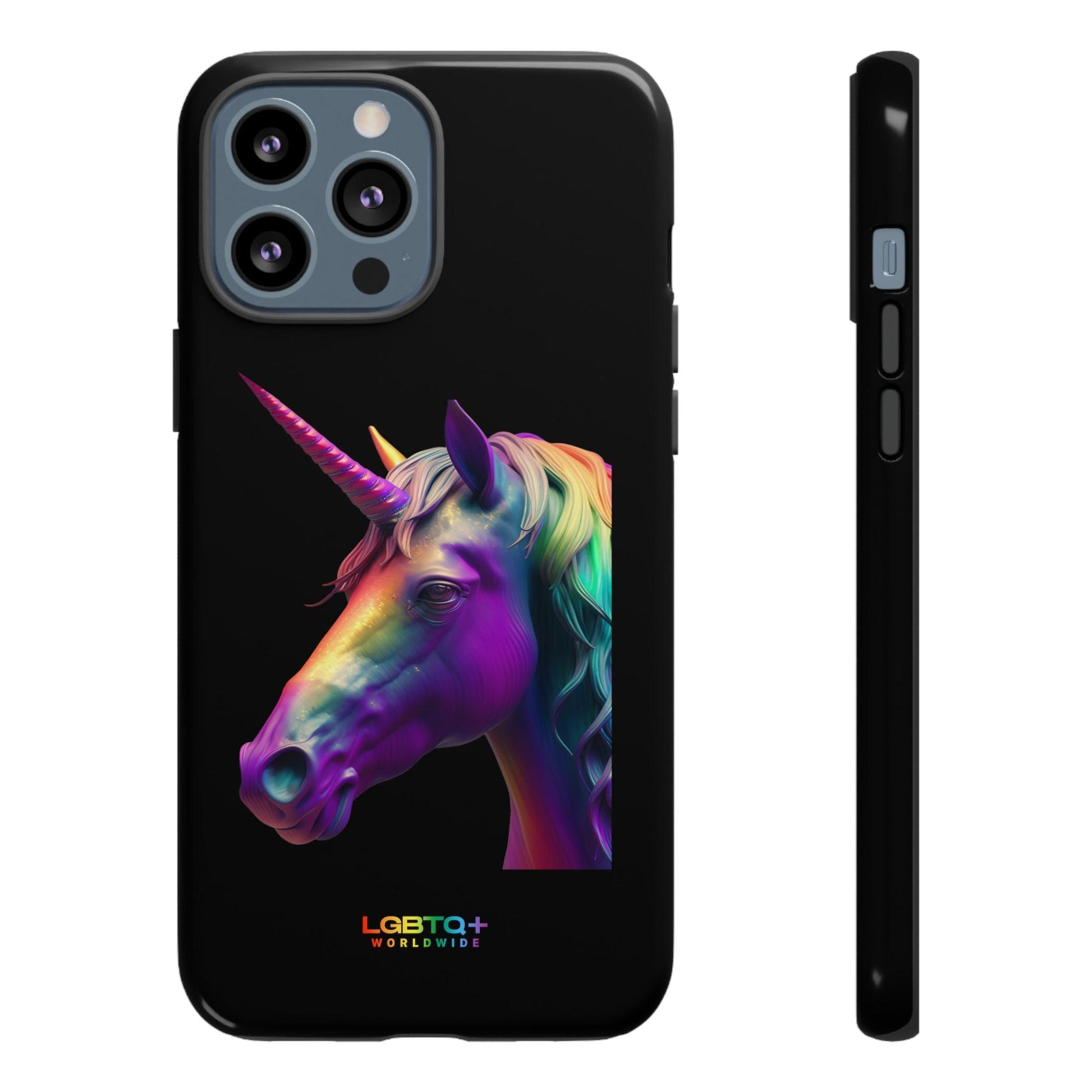 LGBTQWorldwide - ,,REGENBOGEN EINHORN" Doppelgehäuse Handyhülle Accessories, Glossy, iPhone Cases, Matte, Phone accessory, Phone Cases, Samsung Cases, tough, Valentine's Day Picks lgbtq Bekleidung Accessoires unisex Zubehör