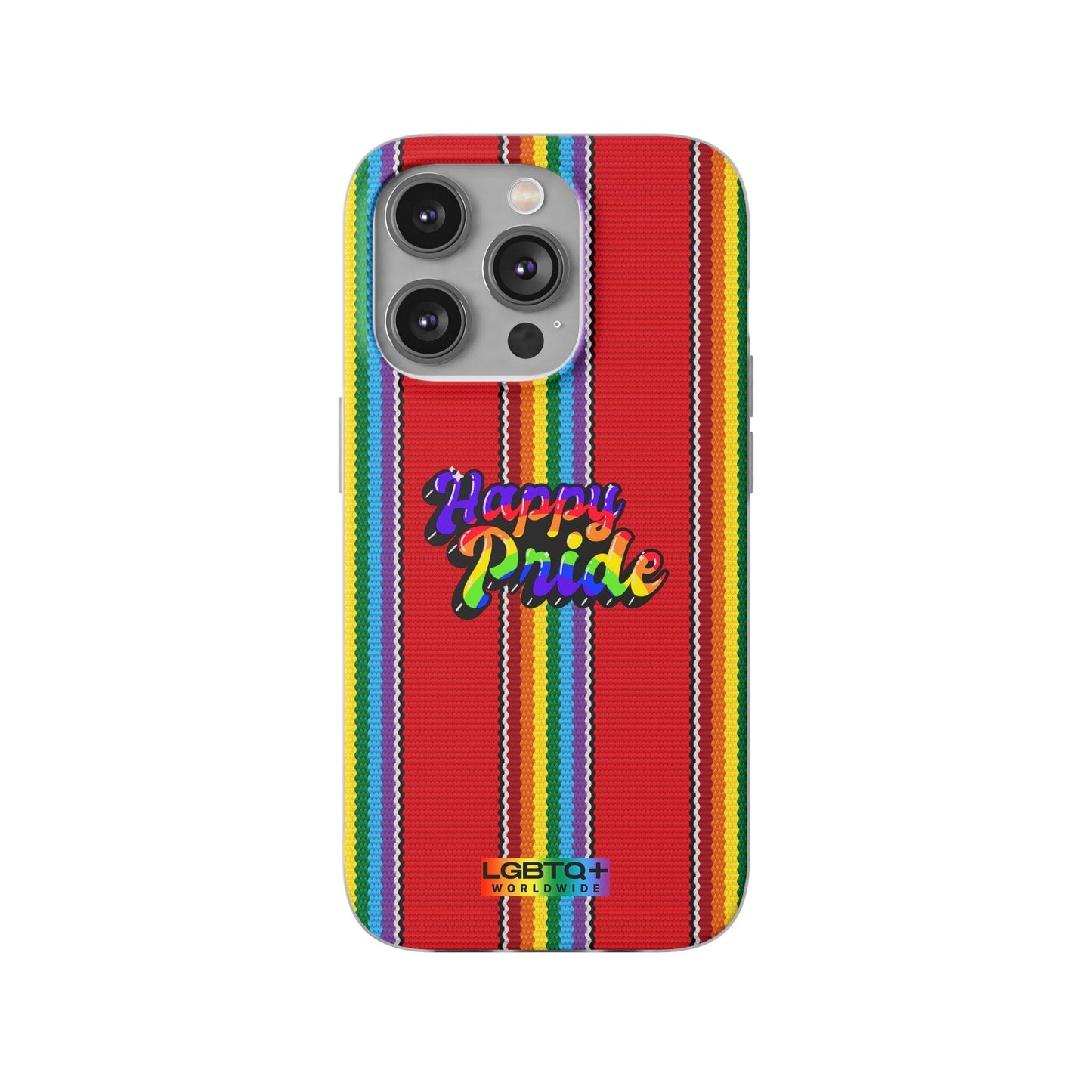 LGBTQWorldwide - ,,HAPPY PRIDE" Flexible Handyhülle Accessories, Case, iPhone, iPhone Cases, Phone accessory, Phone Cases, Samsung Cases, silikon, Valentine's Day promotion lgbtq Bekleidung Accessoires unisex Zubehör