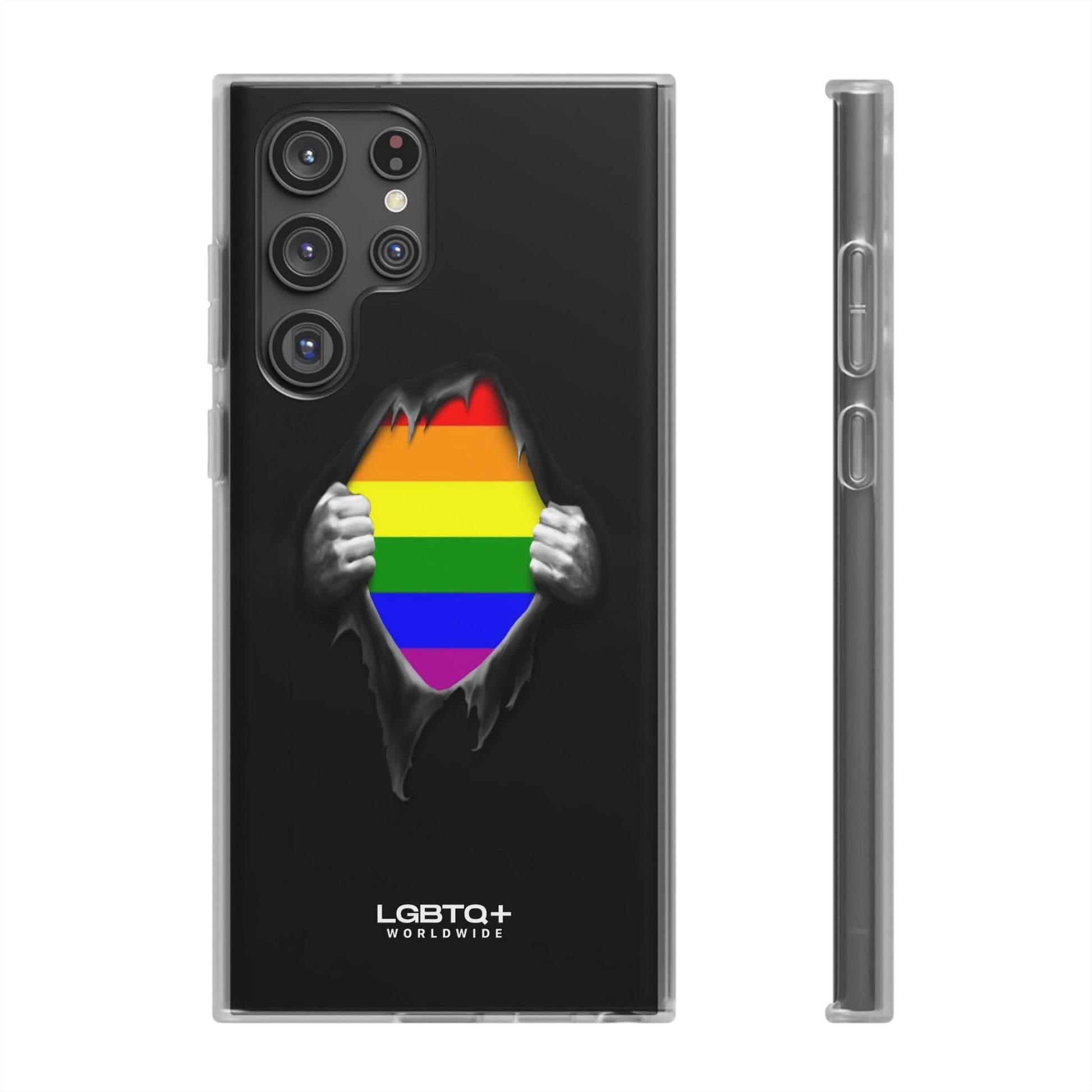 LGBTQWorldwide - ,,SCHWARZES LOCH" Flexible Handyhülle Accessories, Case, iPhone, iPhone Cases, Phone accessory, Phone Cases, Samsung Cases, silikon, Valentine's Day promotion lgbtq Bekleidung Accessoires unisex Zubehör