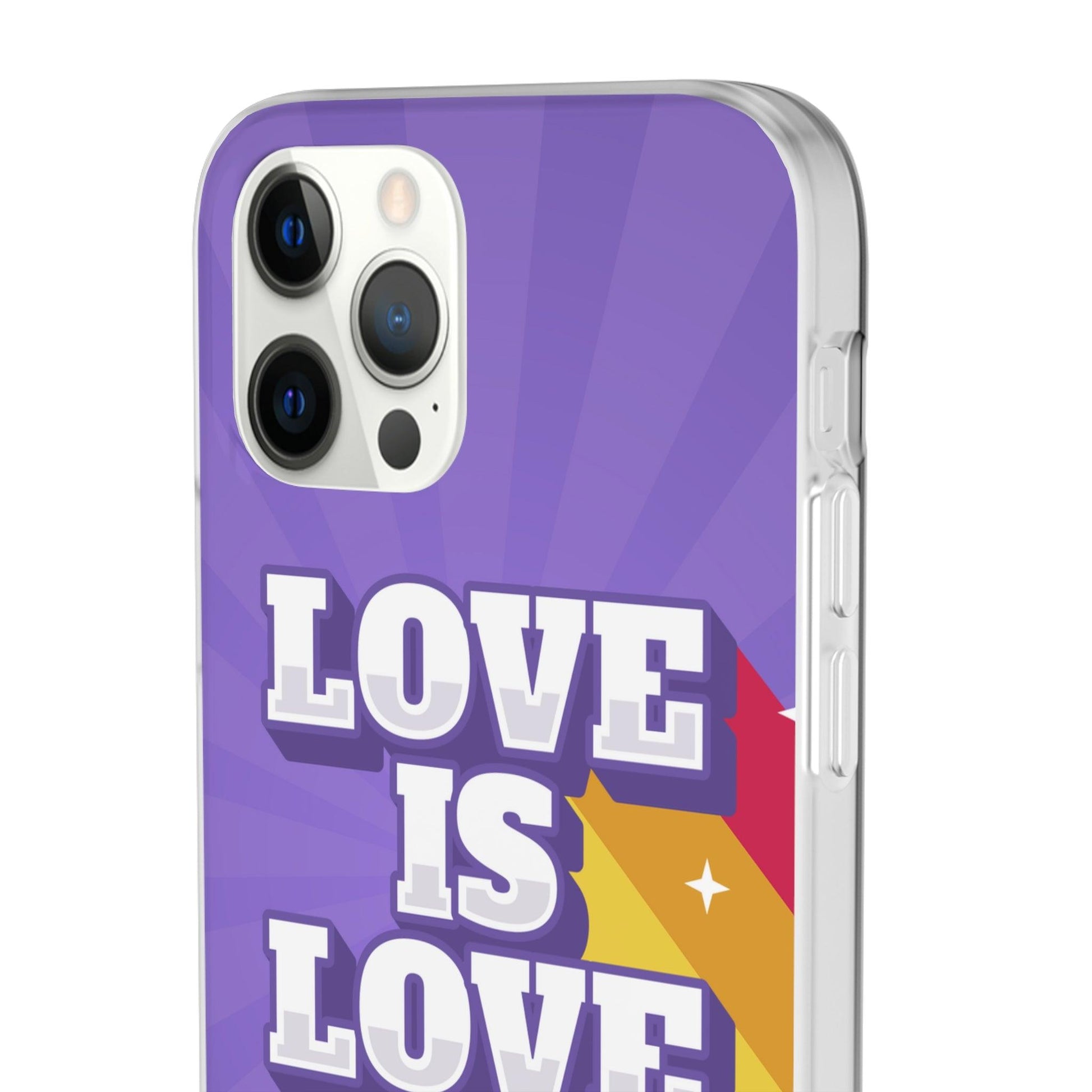 LGBTQWorldwide - ,,LOVE IS LOVE" Flexible Handyhülle Accessories, Case, iPhone, iPhone Cases, Phone accessory, Phone Cases, Samsung Cases, silikon, Valentine's Day promotion lgbtq Bekleidung Accessoires unisex Zubehör