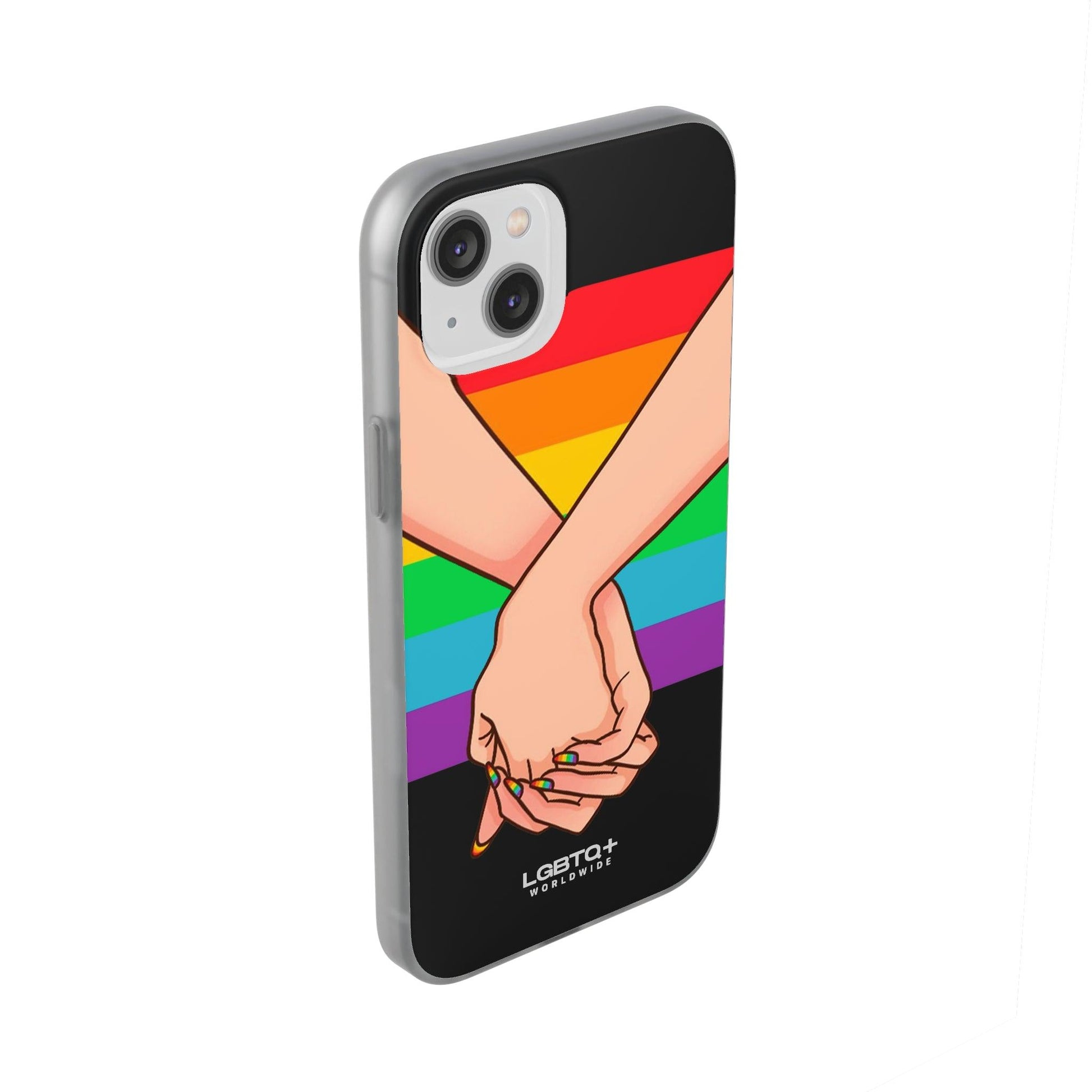 LGBTQWorldwide - ,,TOGETHER PRIDE" Flexible Handyhülle Accessories, Case, iPhone, iPhone Cases, Phone accessory, Phone Cases, Samsung Cases, silikon, Valentine's Day promotion lgbtq Bekleidung Accessoires unisex Zubehör