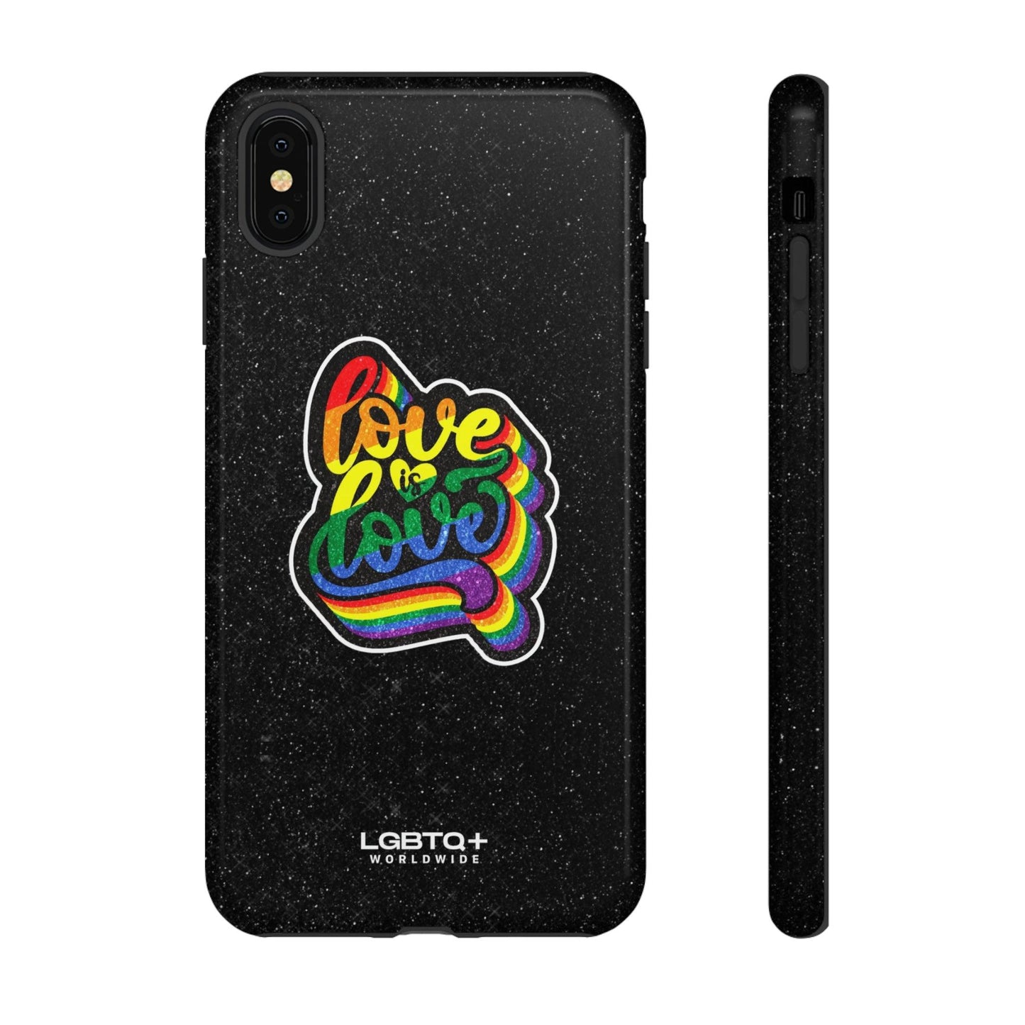 LGBTQWorldwide - ,,LOVE IS LOVE" Doppelgehäuse Handyhülle Accessories, Glossy, iPhone Cases, Matte, Phone accessory, Phone Cases, Samsung Cases, Thermo, Valentine's Day Picks lgbtq Bekleidung Accessoires unisex Zubehör