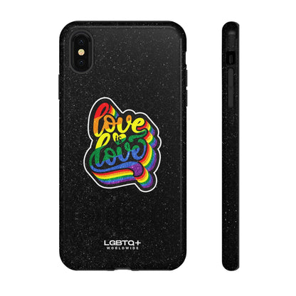 LGBTQWorldwide - ,,LOVE IS LOVE" Doppelgehäuse Handyhülle Accessories, Glossy, iPhone Cases, Matte, Phone accessory, Phone Cases, Samsung Cases, Thermo, Valentine's Day Picks lgbtq Bekleidung Accessoires unisex Zubehör