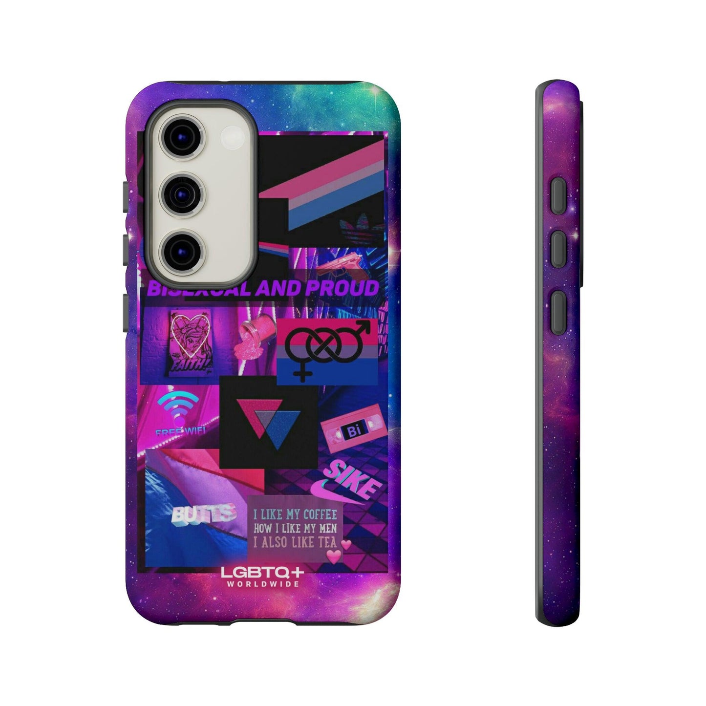 LGBTQWorldwide - ,,BISEXUAL" Doppelgehäuse Handyhülle Accessories, Glossy, iPhone Cases, Matte, Phone accessory, Phone Cases, Samsung Cases, Thermo, Valentine's Day Picks lgbtq Bekleidung Accessoires unisex Zubehör