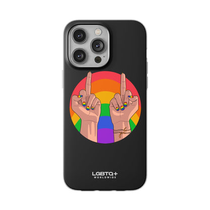 LGBTQWorldwide - ,,GIVE A FUCK" Flexible Handyhülle Accessories, Case, iPhone, iPhone Cases, Phone accessory, Phone Cases, Samsung Cases, silikon, Valentine's Day promotion lgbtq Bekleidung Accessoires unisex Zubehör