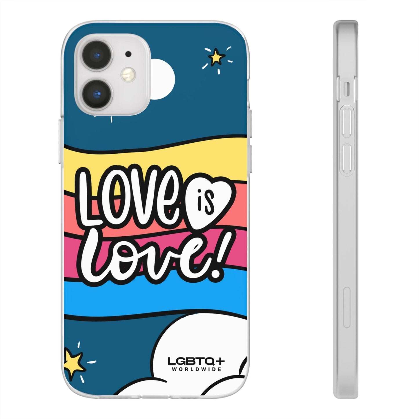 LGBTQWorldwide - ,,LIEBES WOLKE" Flexible Handyhülle Accessories, Case, iPhone, iPhone Cases, Phone accessory, Phone Cases, Samsung Cases, silikon, Valentine's Day promotion lgbtq Bekleidung Accessoires unisex Zubehör