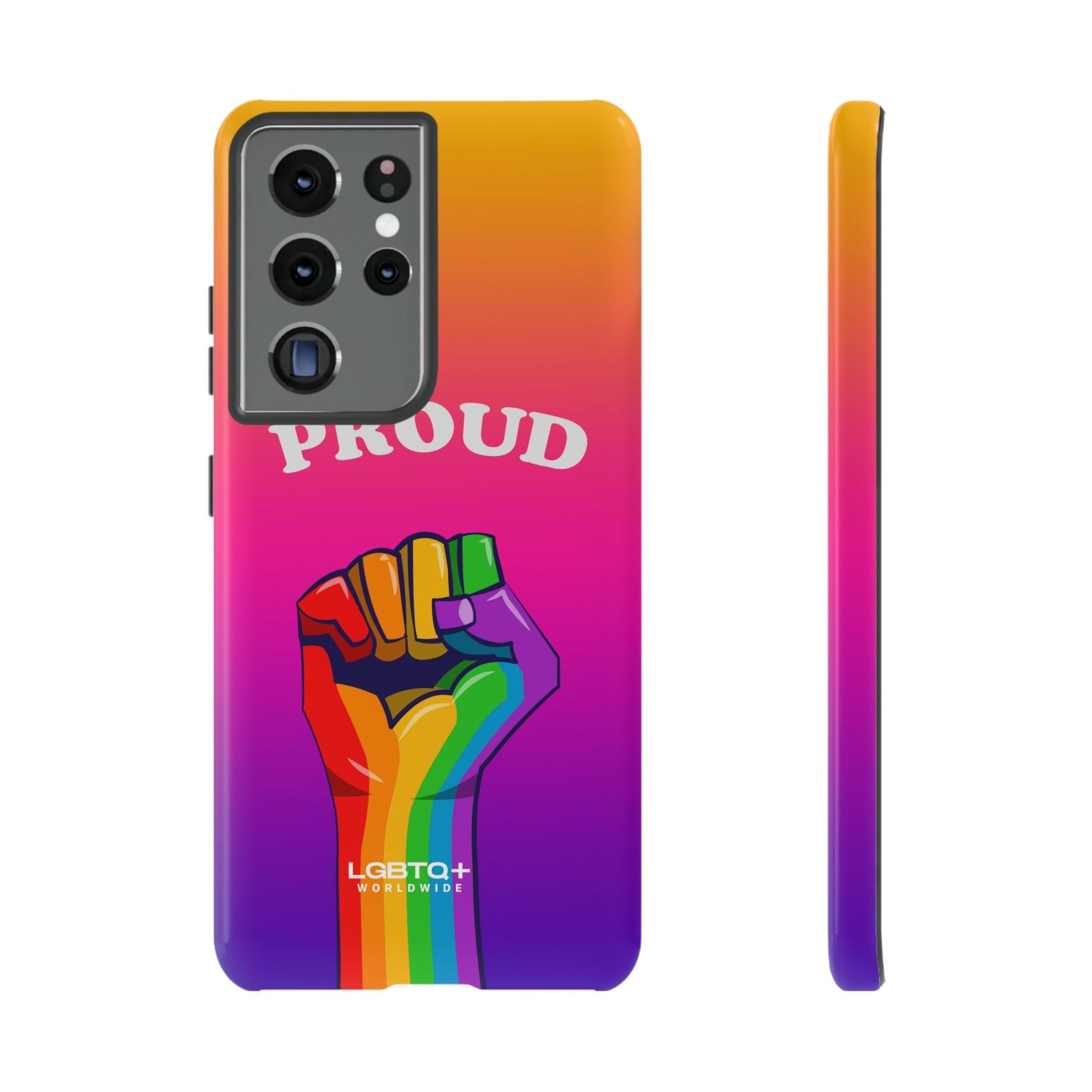 LGBTQWorldwide - ,,GLÜCKLICH" Doppelgehäuse Handyhülle Accessories, Glossy, iPhone Cases, Matte, Phone accessory, Phone Cases, Samsung Cases, Thermo, Valentine's Day Picks lgbtq Bekleidung Accessoires unisex Zubehör