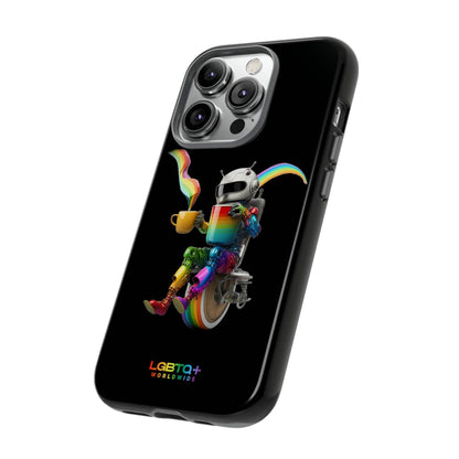 LGBTQWorldwide - ,,LUSTIGER ROBOTER" Doppelgehäuse Handyhülle Accessories, Glossy, iPhone Cases, Matte, Phone accessory, Phone Cases, Samsung Cases, tough, Valentine's Day Picks lgbtq Bekleidung Accessoires unisex Zubehör