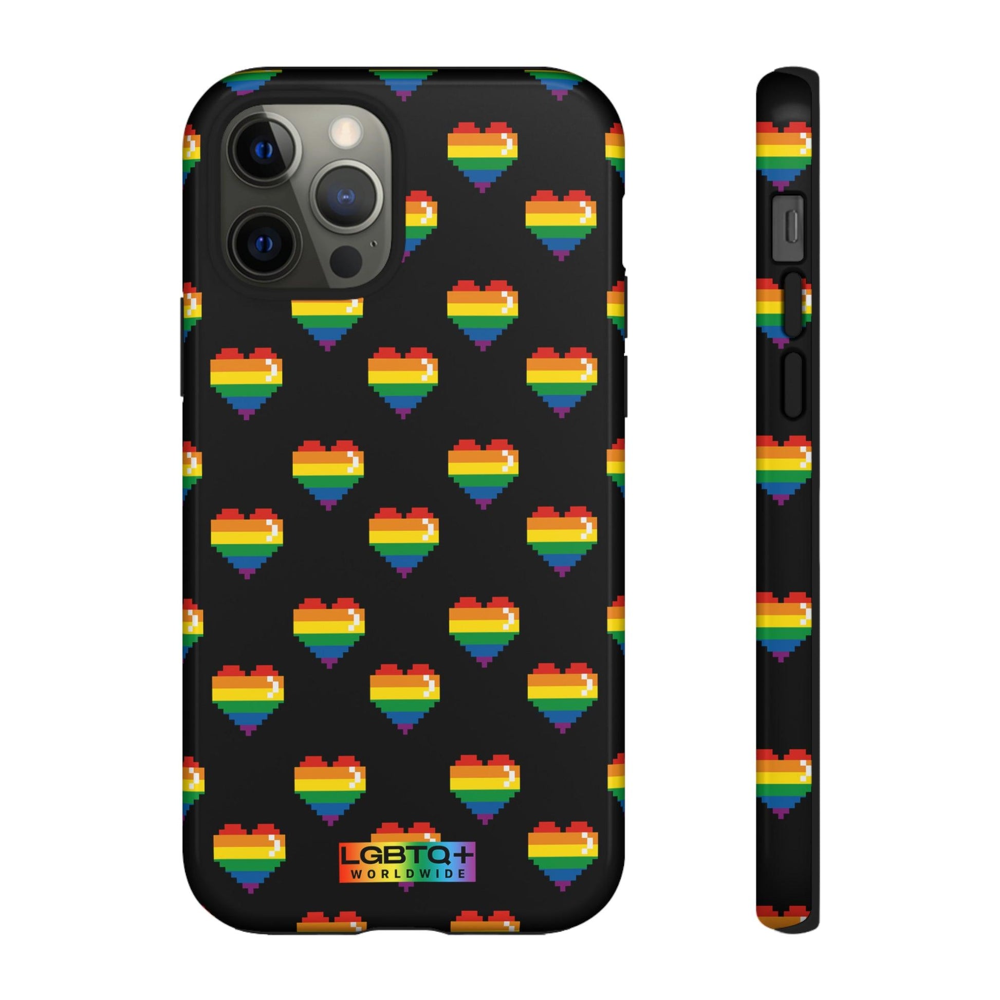 LGBTQWorldwide - ,,COMIC HERZEN" Doppelgehäuse Handyhülle Accessories, Glossy, iPhone Cases, Matte, Phone accessory, Phone Cases, Samsung Cases, Thermo, Valentine's Day Picks lgbtq Bekleidung Accessoires unisex Zubehör