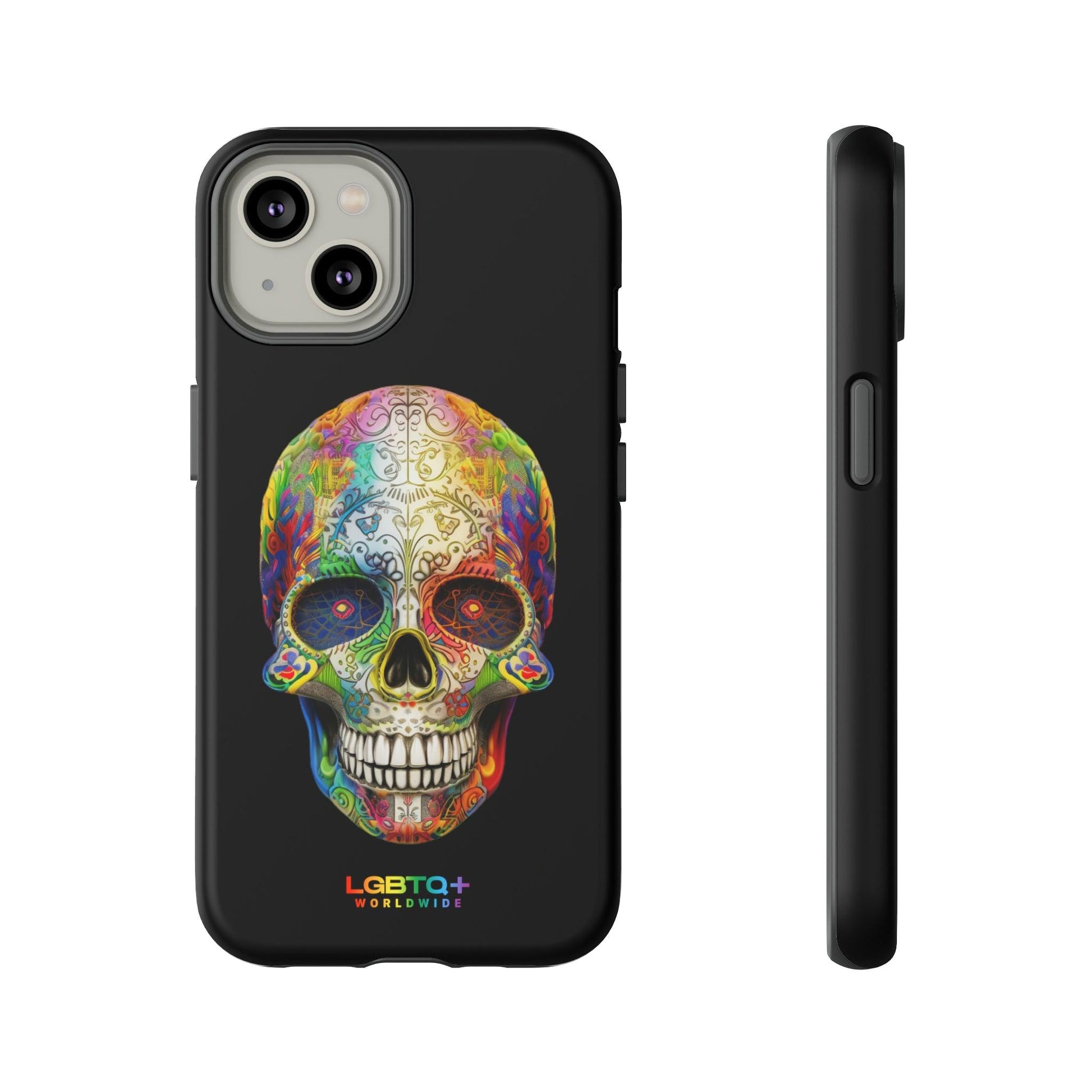 LGBTQWorldwide - ,,SKULL HEAD" Doppelgehäuse Handyhülle Accessories, Glossy, iPhone Cases, Matte, Phone accessory, Phone Cases, Samsung Cases, tough, Valentine's Day Picks lgbtq Bekleidung Accessoires unisex Zubehör