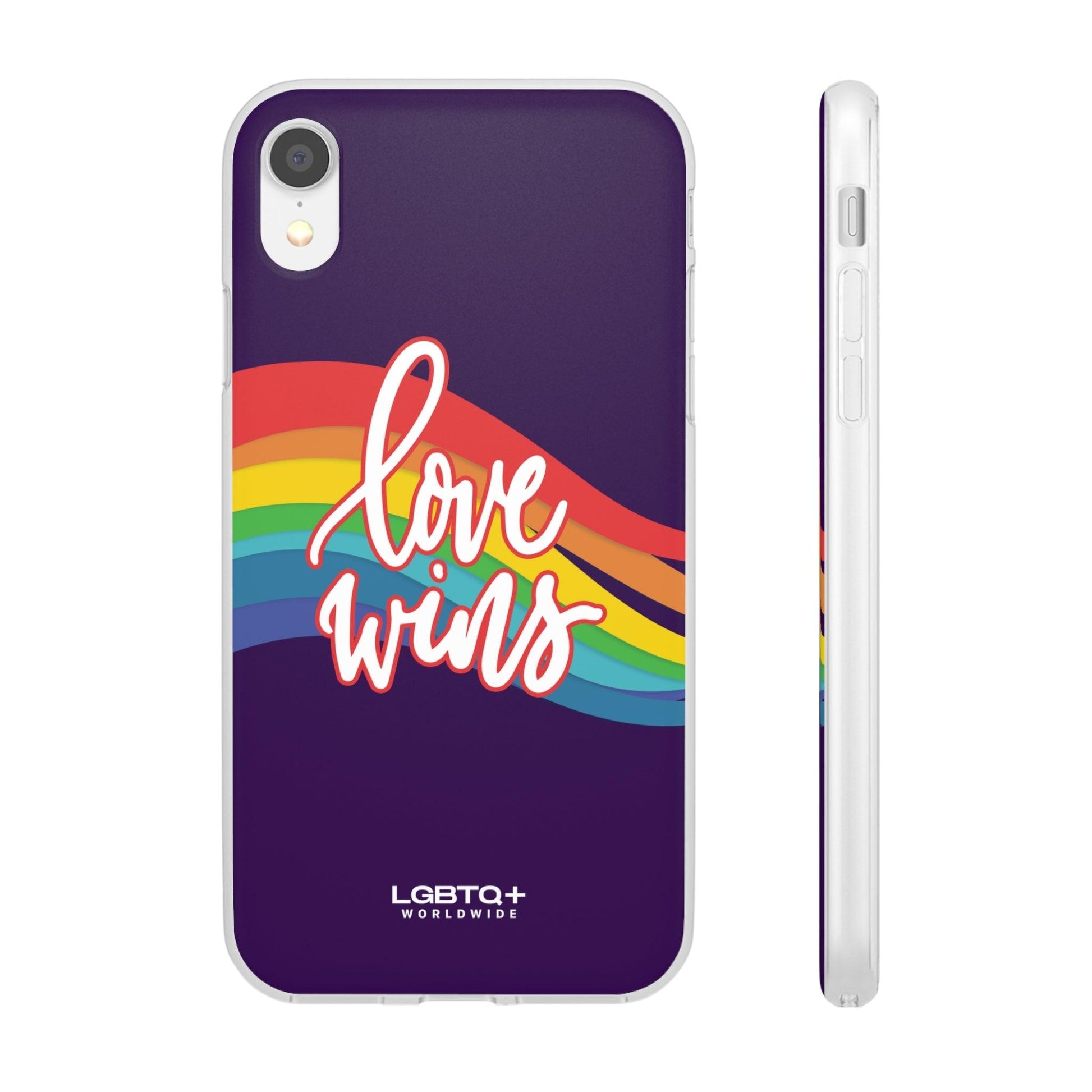 LGBTQWorldwide - ,,LIEBE GEWINNT" Flexible Handyhülle Accessories, Case, iPhone, iPhone Cases, Phone accessory, Phone Cases, Samsung Cases, silikon, Valentine's Day promotion lgbtq Bekleidung Accessoires unisex Zubehör