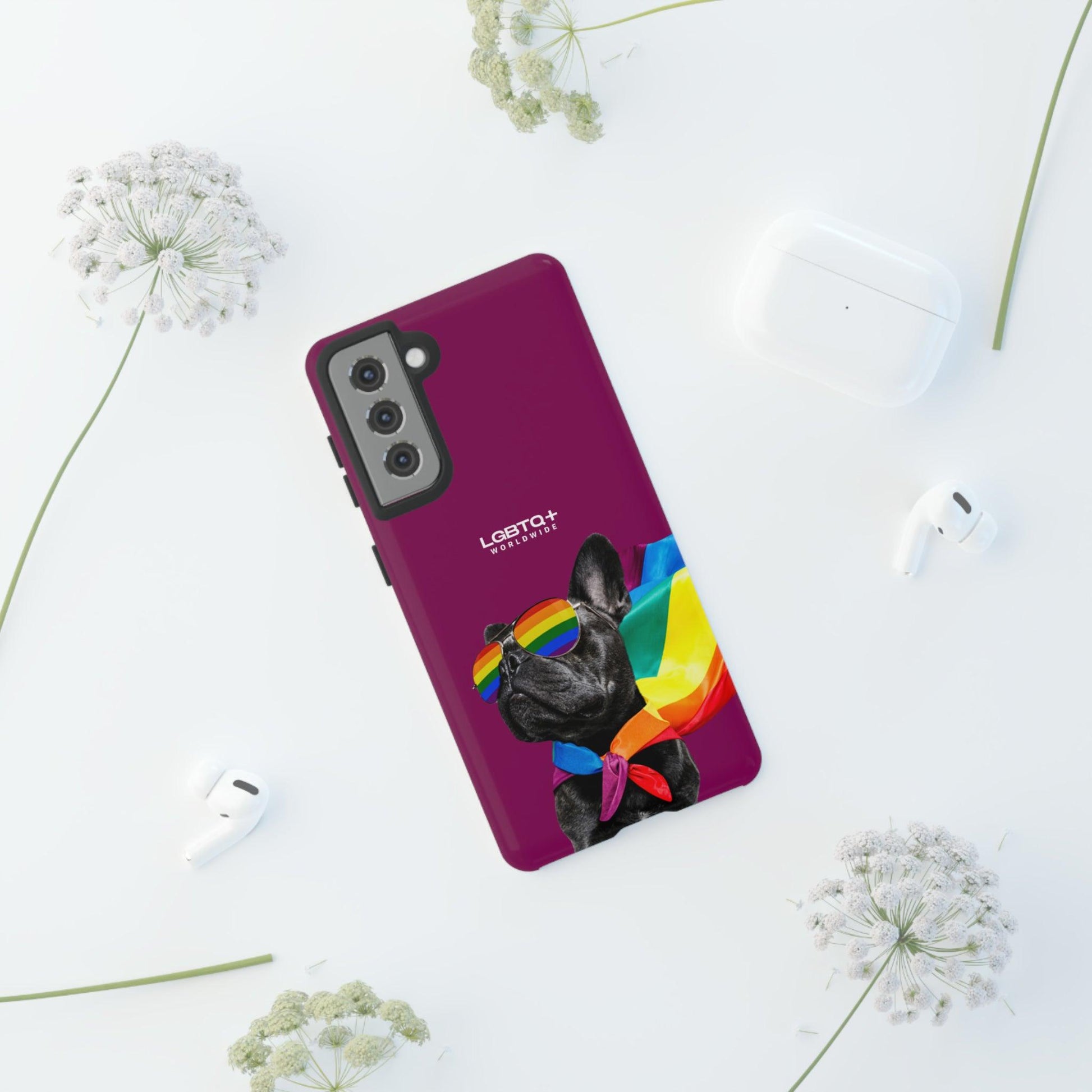 LGBTQWorldwide - ,,GLÜCKLICHER HUND" Doppelgehäuse Handyhülle Accessories, Glossy, iPhone Cases, Matte, Phone accessory, Phone Cases, Samsung Cases, Thermo, Valentine's Day Picks lgbtq Bekleidung Accessoires unisex Zubehör