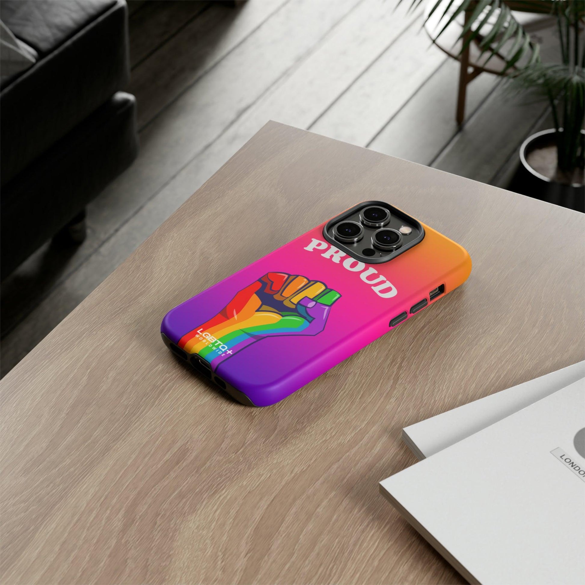 LGBTQWorldwide - ,,GLÜCKLICH" Doppelgehäuse Handyhülle Accessories, Glossy, iPhone Cases, Matte, Phone accessory, Phone Cases, Samsung Cases, Thermo, Valentine's Day Picks lgbtq Bekleidung Accessoires unisex Zubehör