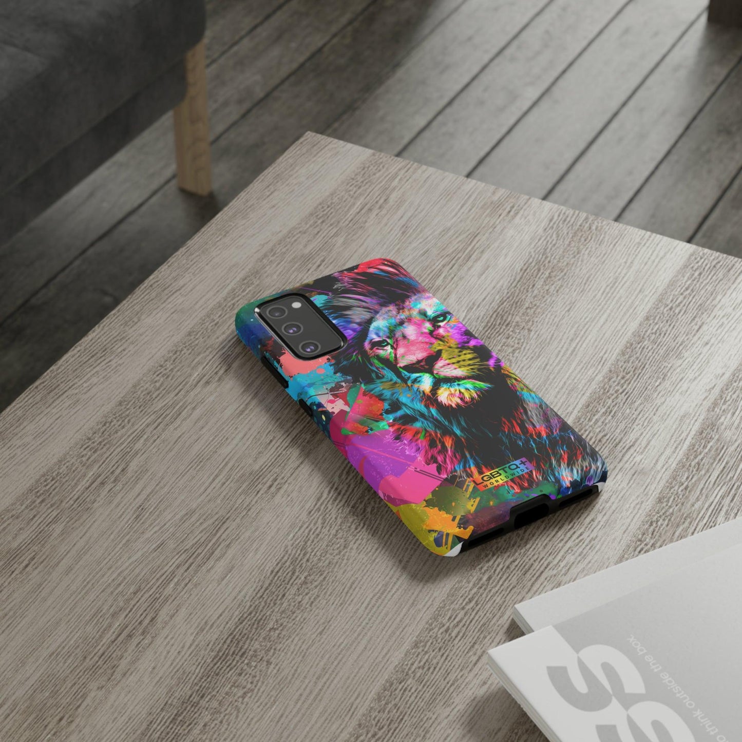 LGBTQWorldwide - ,,STARKER LÖWE" Doppelgehäuse Handyhülle Accessories, Glossy, iPhone Cases, Matte, Phone accessory, Phone Cases, Samsung Cases, Thermo, Valentine's Day Picks lgbtq Bekleidung Accessoires unisex Zubehör