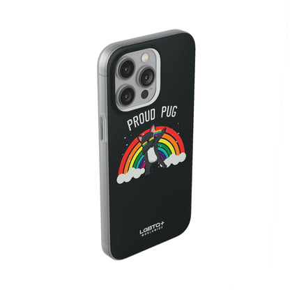 LGBTQWorldwide - ,,PROUD PUG" Flexible Handyhülle Accessories, Case, iPhone, iPhone Cases, Phone accessory, Phone Cases, Samsung Cases, silikon, Valentine's Day promotion lgbtq Bekleidung Accessoires unisex Zubehör