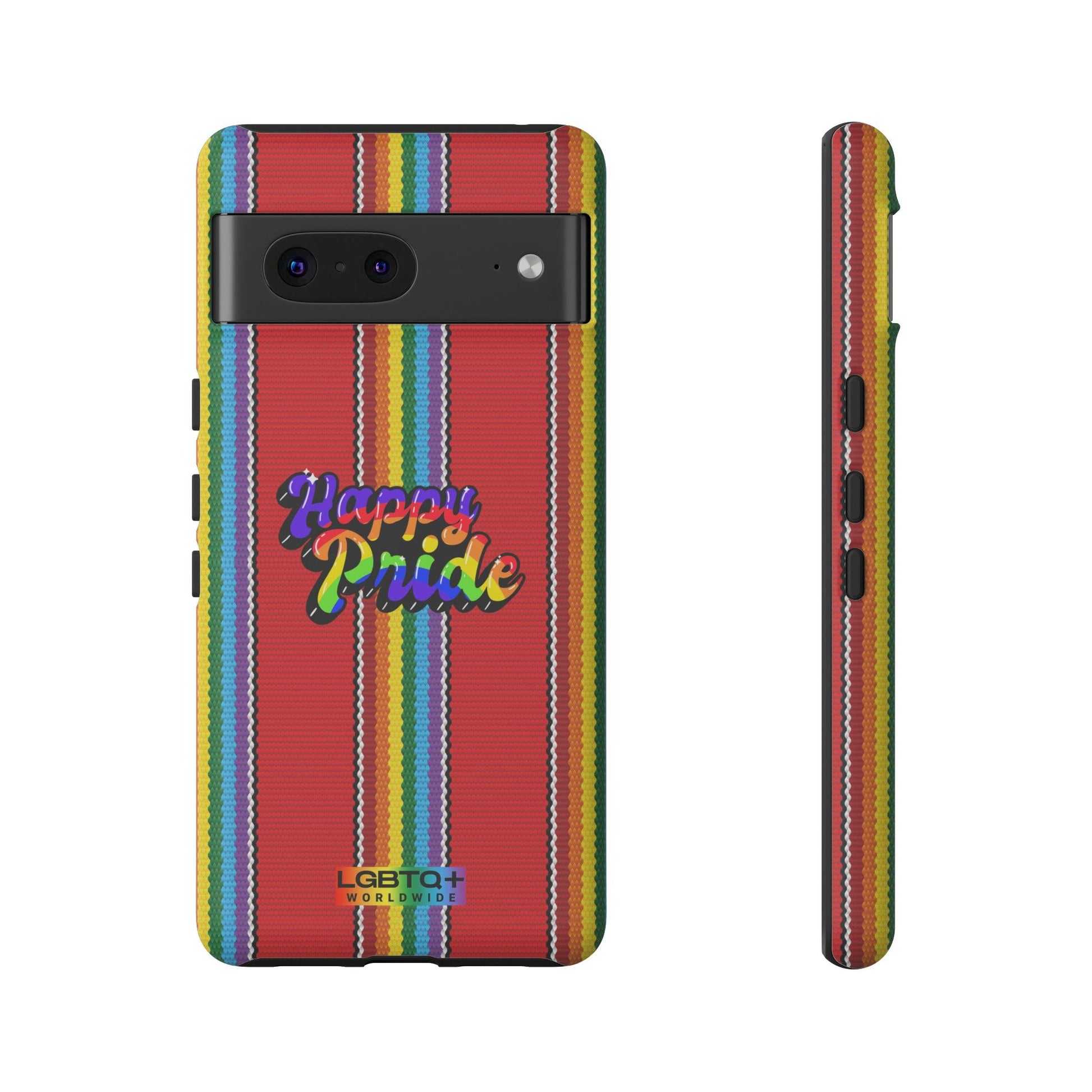 LGBTQWorldwide - ,,HAPPY PRIDE" Doppelgehäuse Handyhülle Accessories, Glossy, iPhone Cases, Matte, Phone accessory, Phone Cases, Samsung Cases, Thermo, Valentine's Day Picks lgbtq Bekleidung Accessoires unisex Zubehör