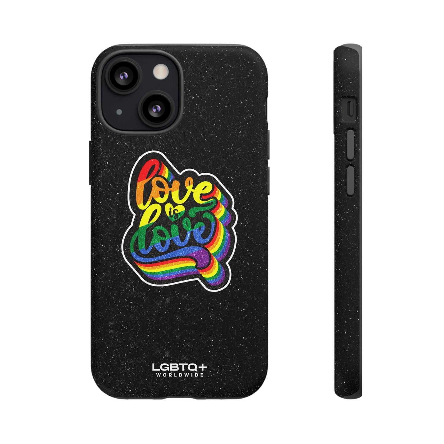 LGBTQWorldwide - ,,LOVE IS LOVE" Doppelgehäuse Handyhülle Accessories, Glossy, iPhone Cases, Matte, Phone accessory, Phone Cases, Samsung Cases, Thermo, Valentine's Day Picks lgbtq Bekleidung Accessoires unisex Zubehör