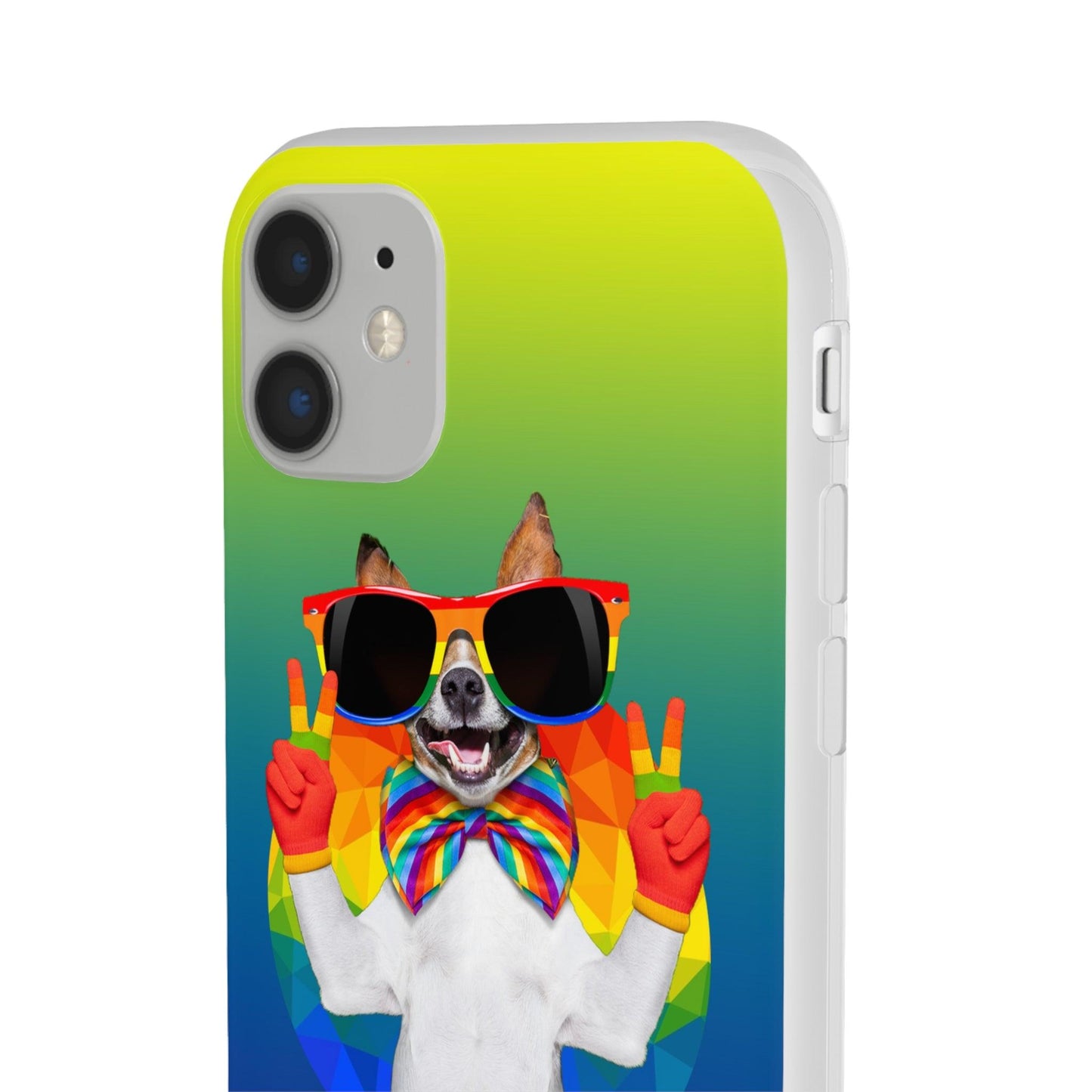 LGBTQWorldwide - ,,GLÜCKLICHER HUND" Flexible Handyhülle Accessories, Case, iPhone, iPhone Cases, Phone accessory, Phone Cases, Samsung Cases, silikon, Valentine's Day promotion lgbtq Bekleidung Accessoires unisex Zubehör