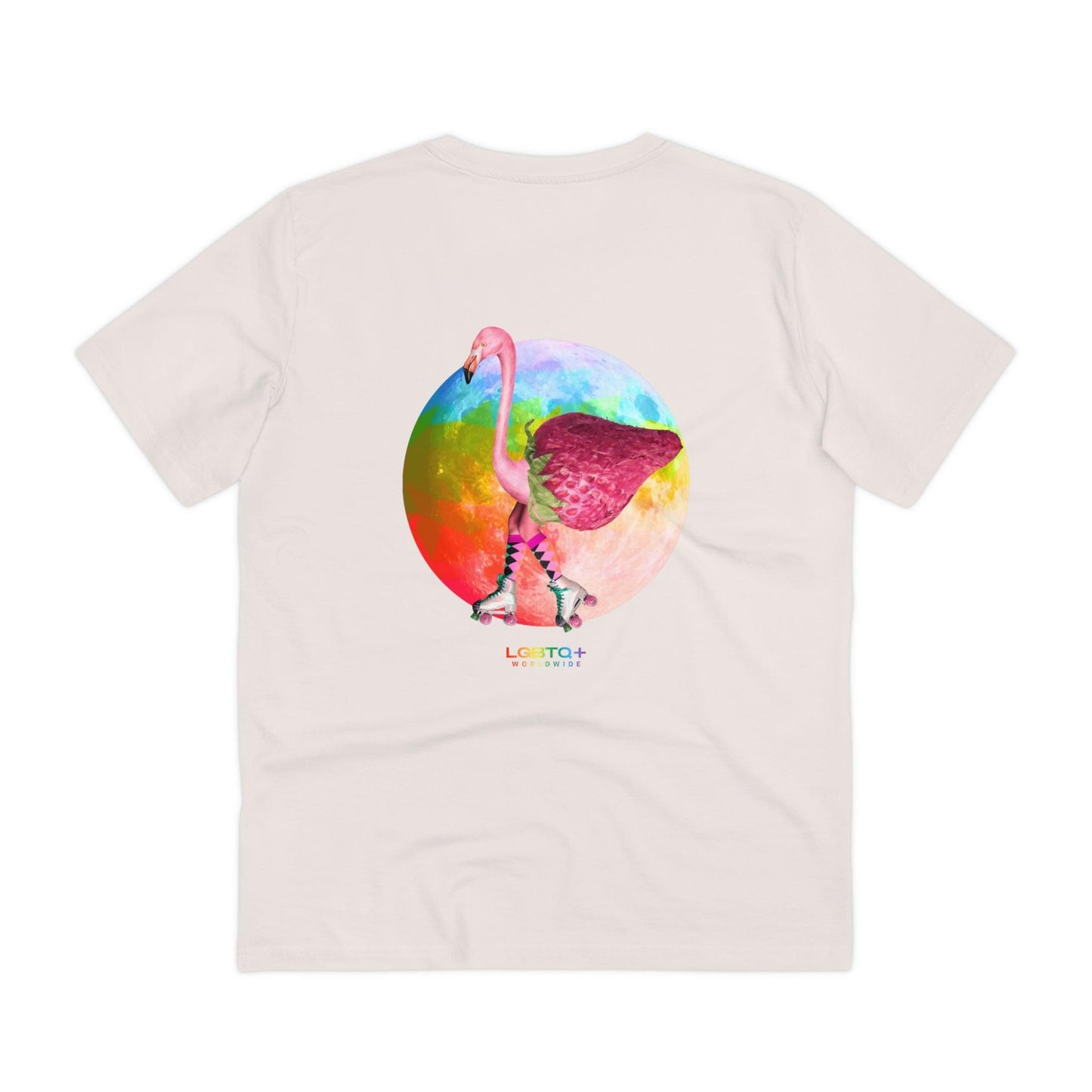 LGBTQWorldwide - ,,FLAMINGO" Clothing, Cotton, Crew neck, DTG, Eco-friendly, Men's Clothing, Organic, Recycled, Regular fit, Sustainable, T-shirts, Unisex, Valentine's Day Picks, Vegan, Women's Clothing lgbtq Bekleidung Accessoires unisex Zubehör