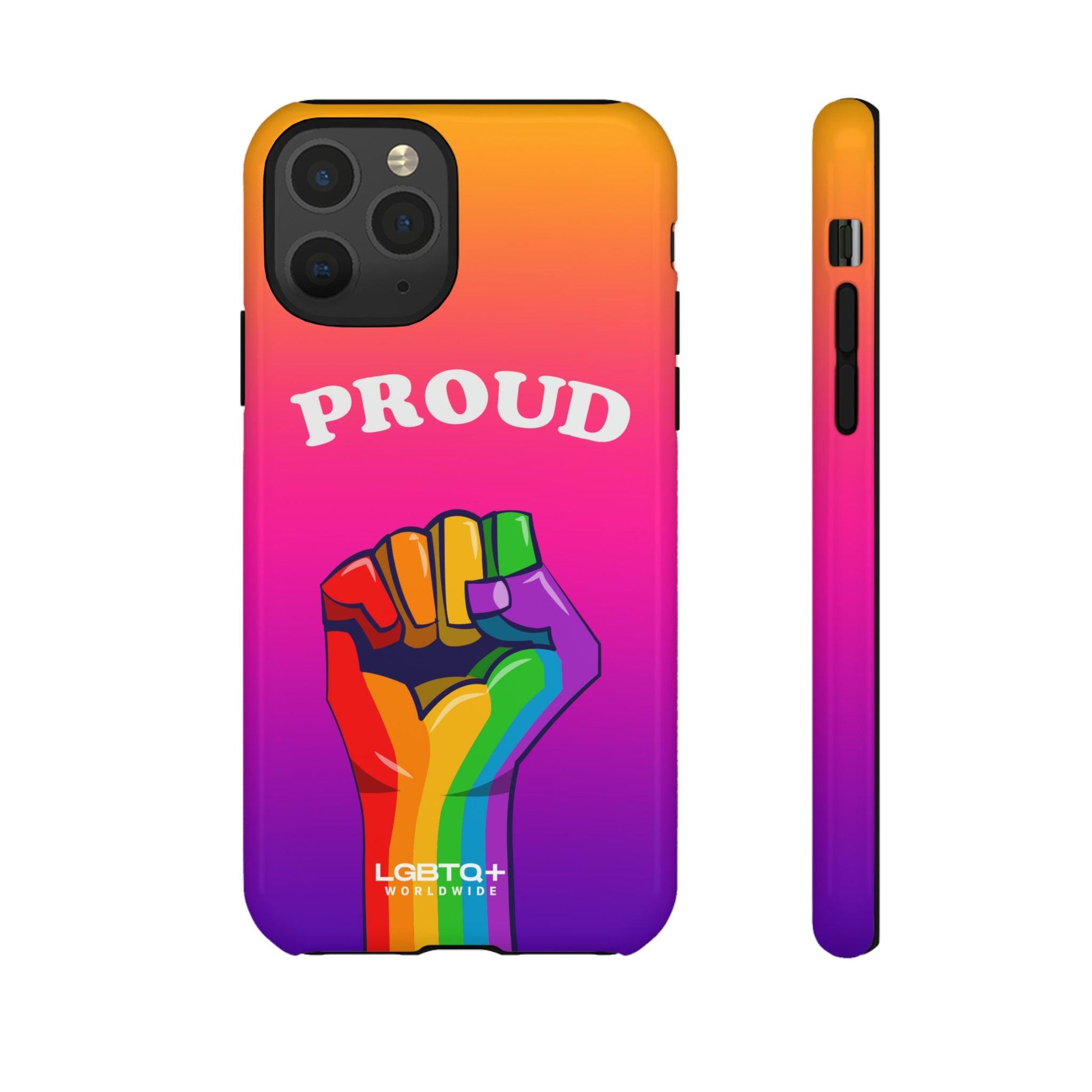 LGBTQWorldwide - ,,GLÜCKLICH" Doppelgehäuse Handyhülle Accessories, Glossy, iPhone Cases, Matte, Phone accessory, Phone Cases, Samsung Cases, Thermo, Valentine's Day Picks lgbtq Bekleidung Accessoires unisex Zubehör